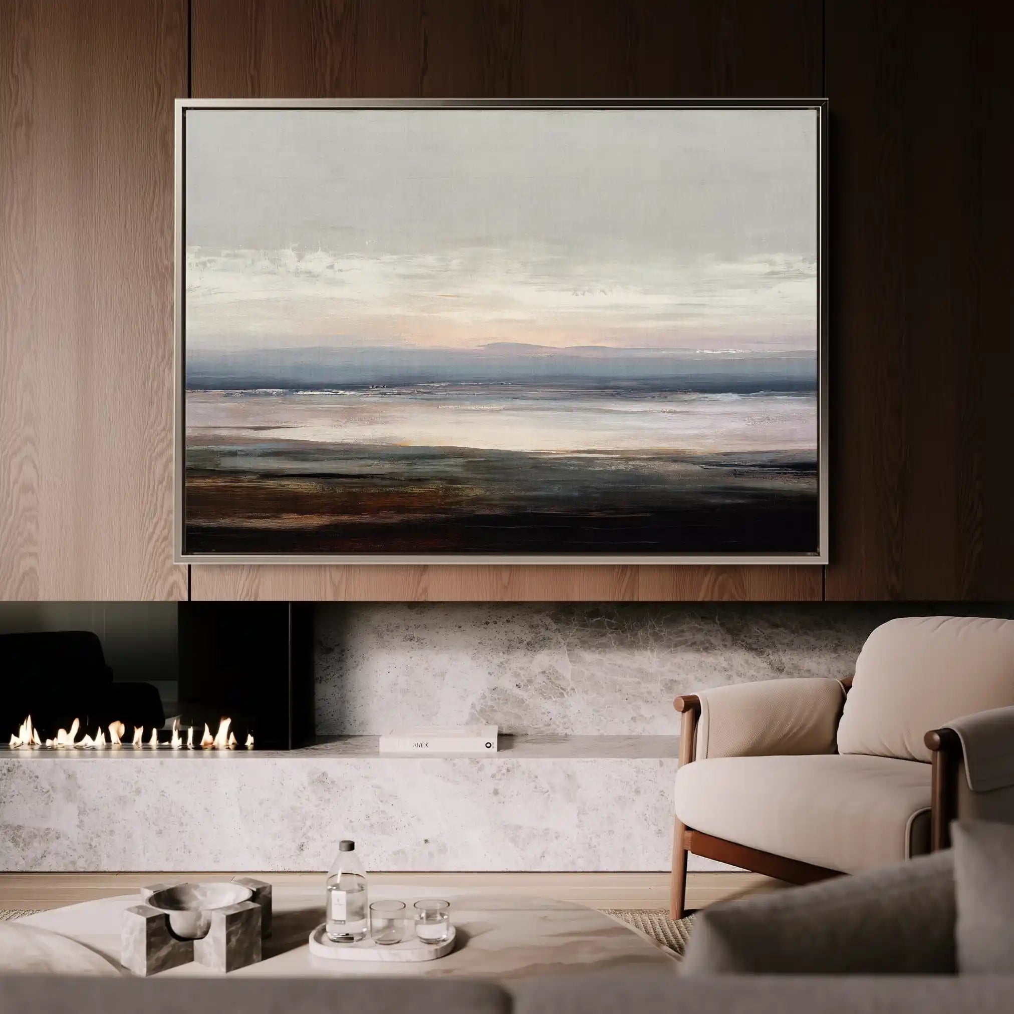 Abstract 1503 Canvas Art 18" x 24" / 45 x 60 cm / Black