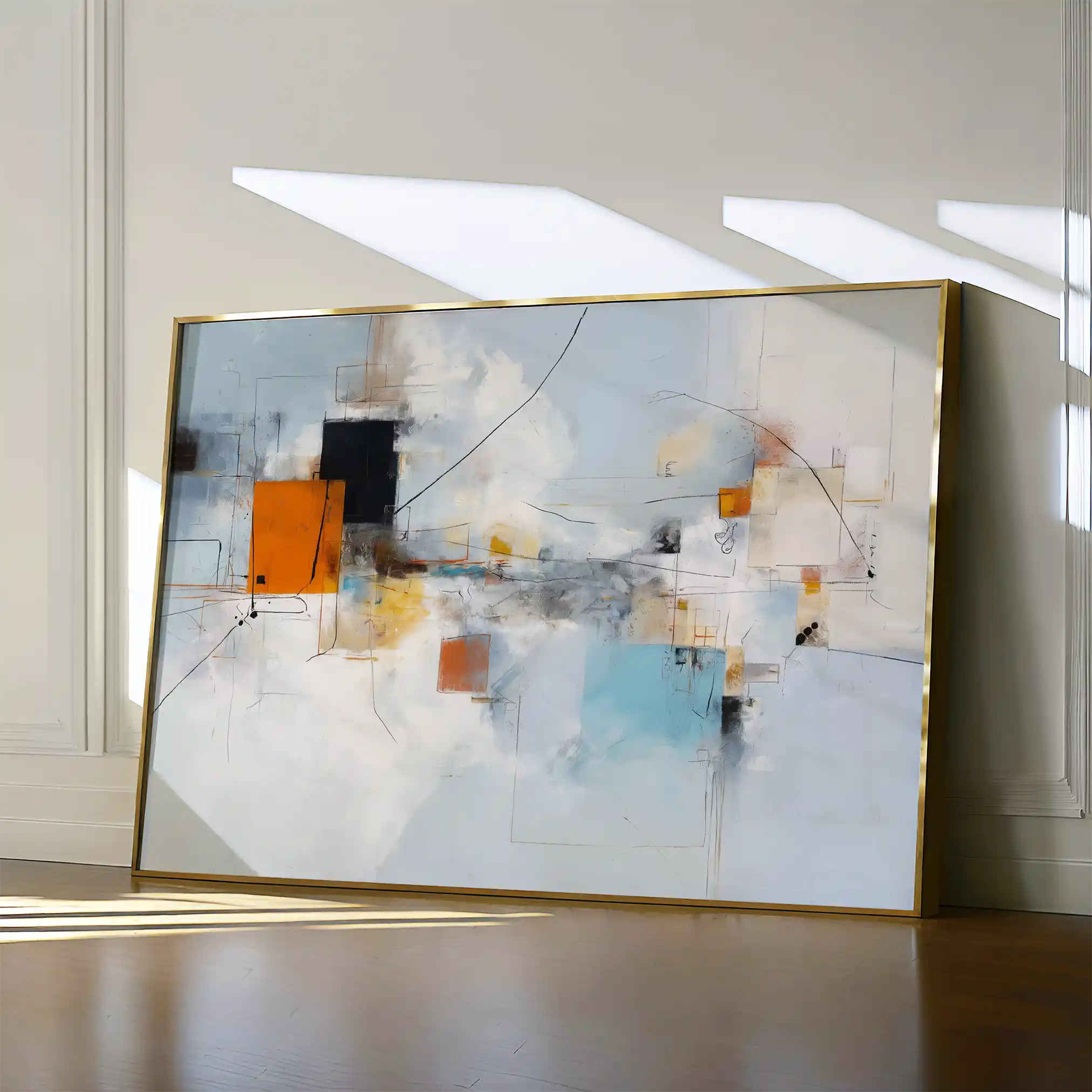 Abstract 1507 Canvas Art 18" x 24" / 45 x 60 cm / Black