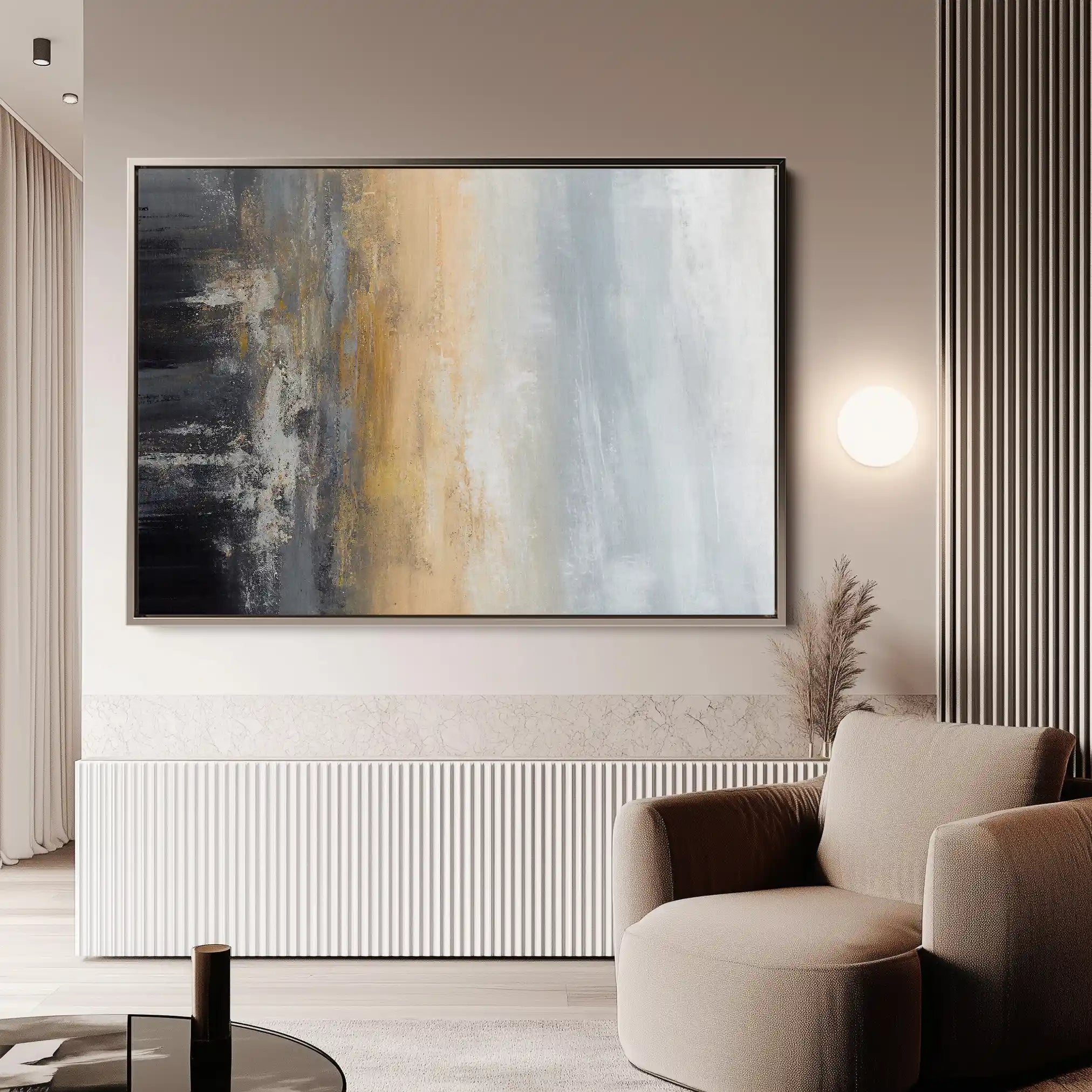 Abstract 151 Canvas Art 18" x 24" / 45 x 60 cm / Black