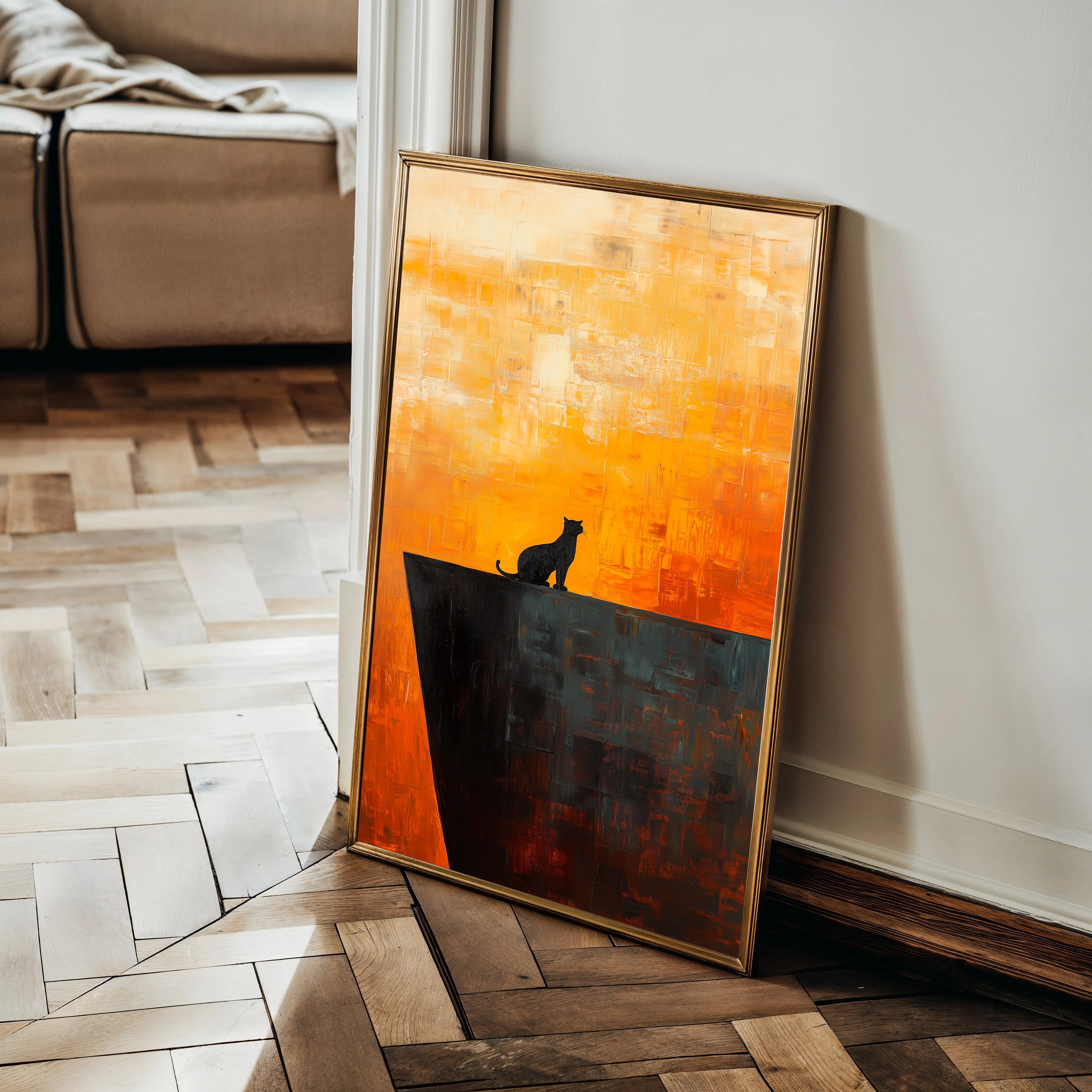 Animals 151 Canvas Art 18" x 24" / 45 x 60 cm / Black
