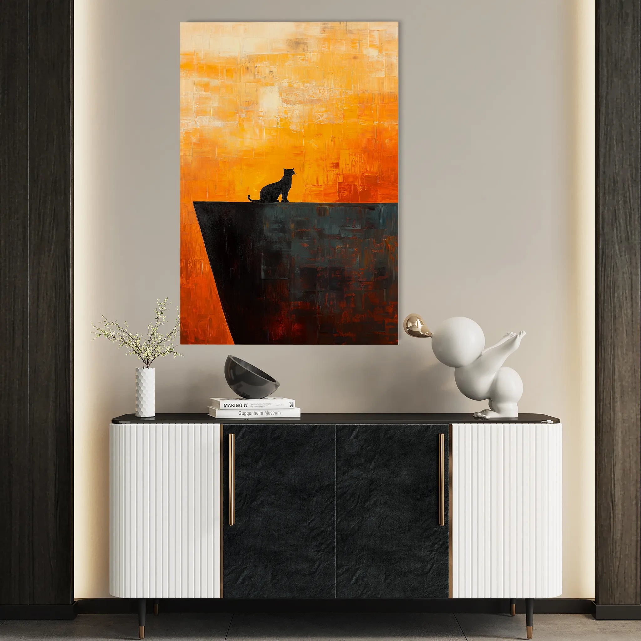 Animals 151 Canvas Art 18" x 24" / 45 x 60 cm / Black