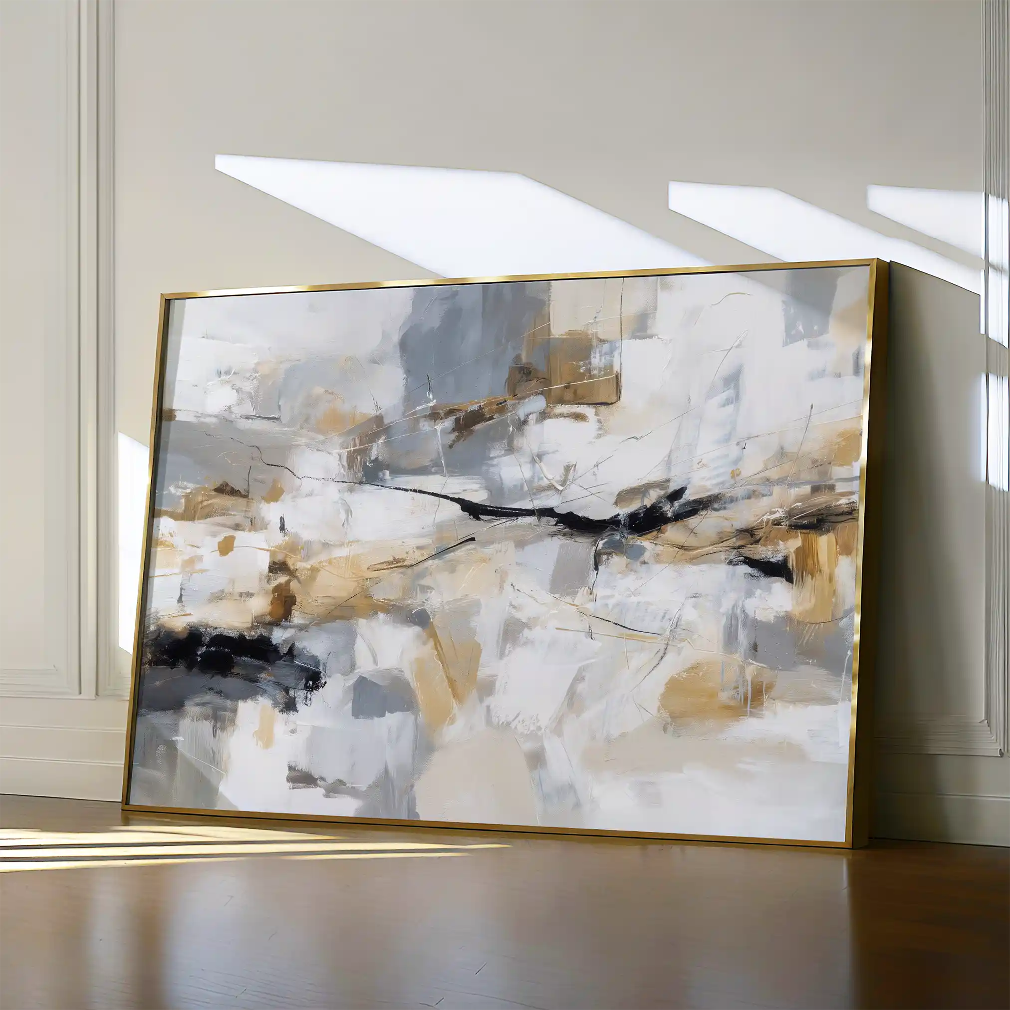 Abstract 1514 Canvas Art 18" x 24" / 45 x 60 cm / Black