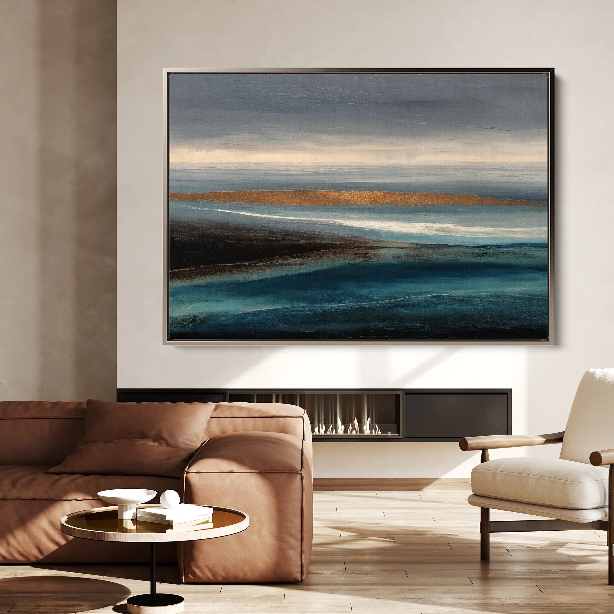 Abstract 1516 Canvas Art 18" x 24" / 45 x 60 cm / Black