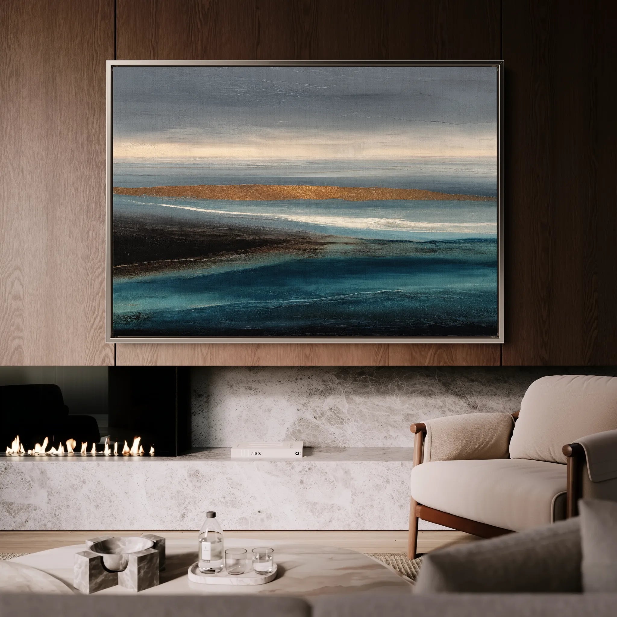 Abstract 1516 Canvas Art 18" x 24" / 45 x 60 cm / Black