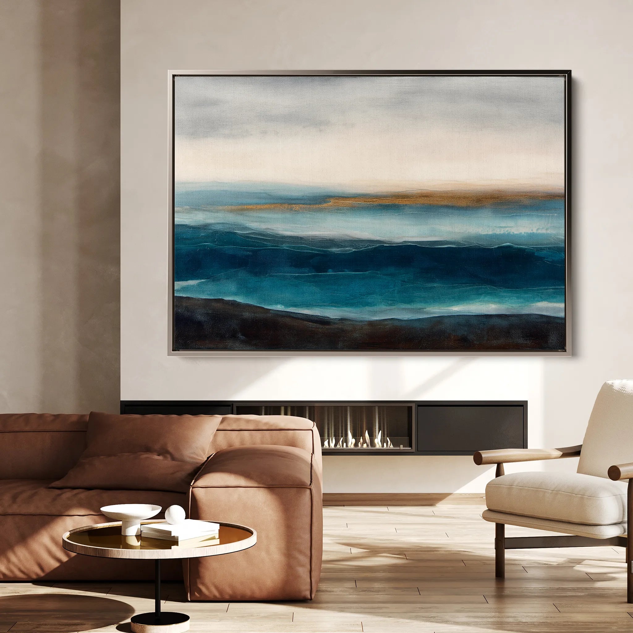 Abstract 1517 Canvas Art 18" x 24" / 45 x 60 cm / Black