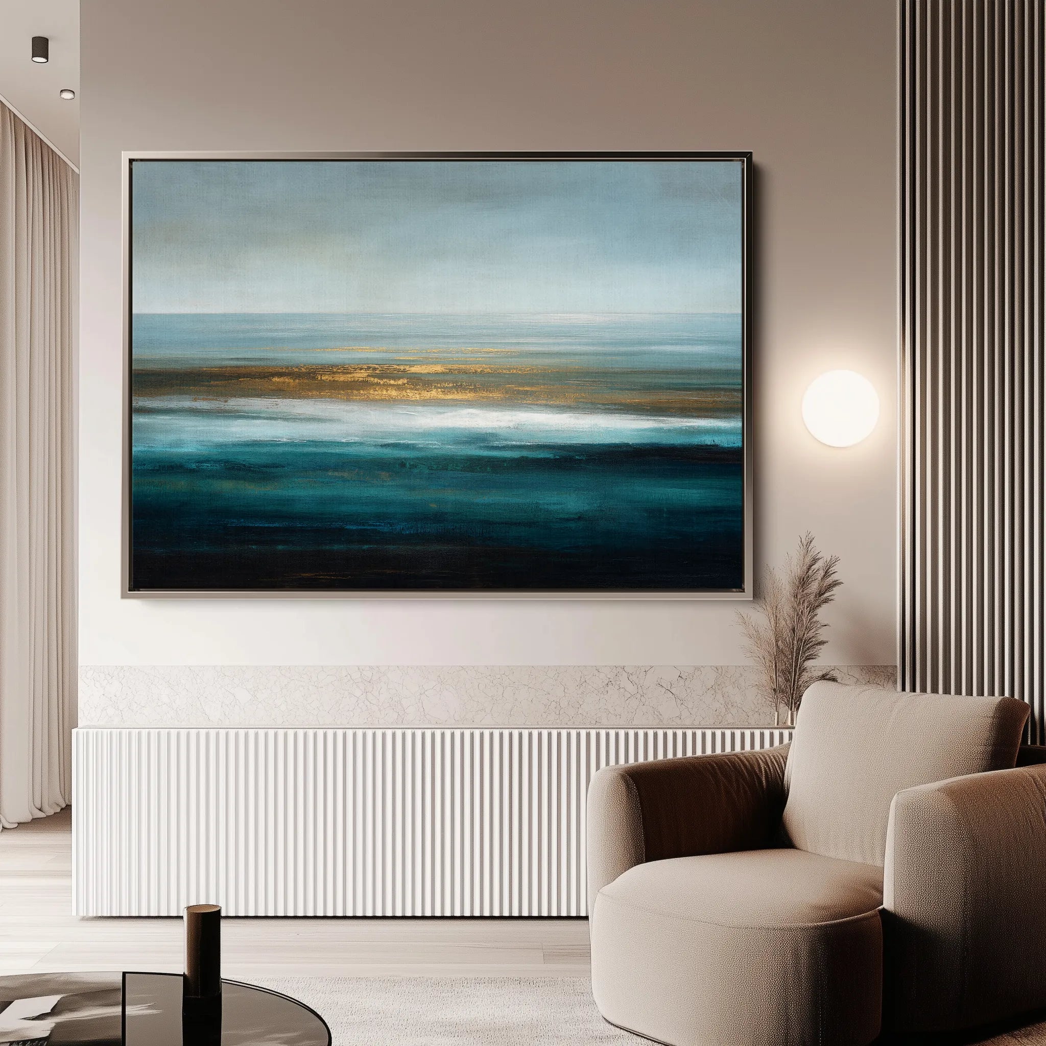 Abstract 1518 Canvas Art 18" x 24" / 45 x 60 cm / Black