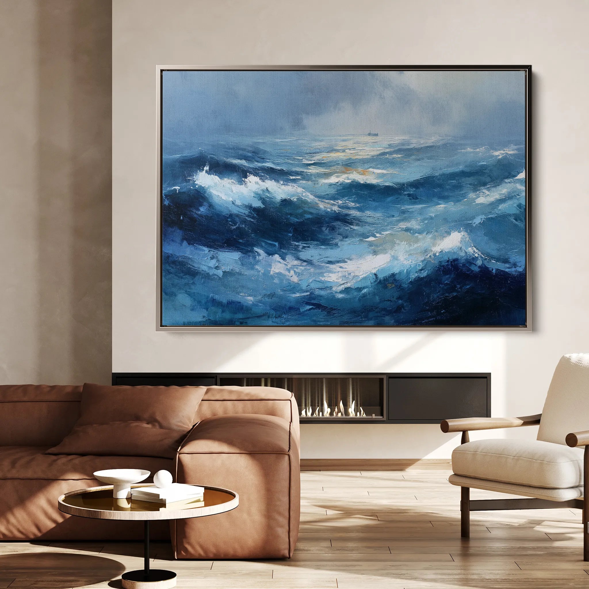 Abstract 1519 Canvas Art 18" x 24" / 45 x 60 cm / Black