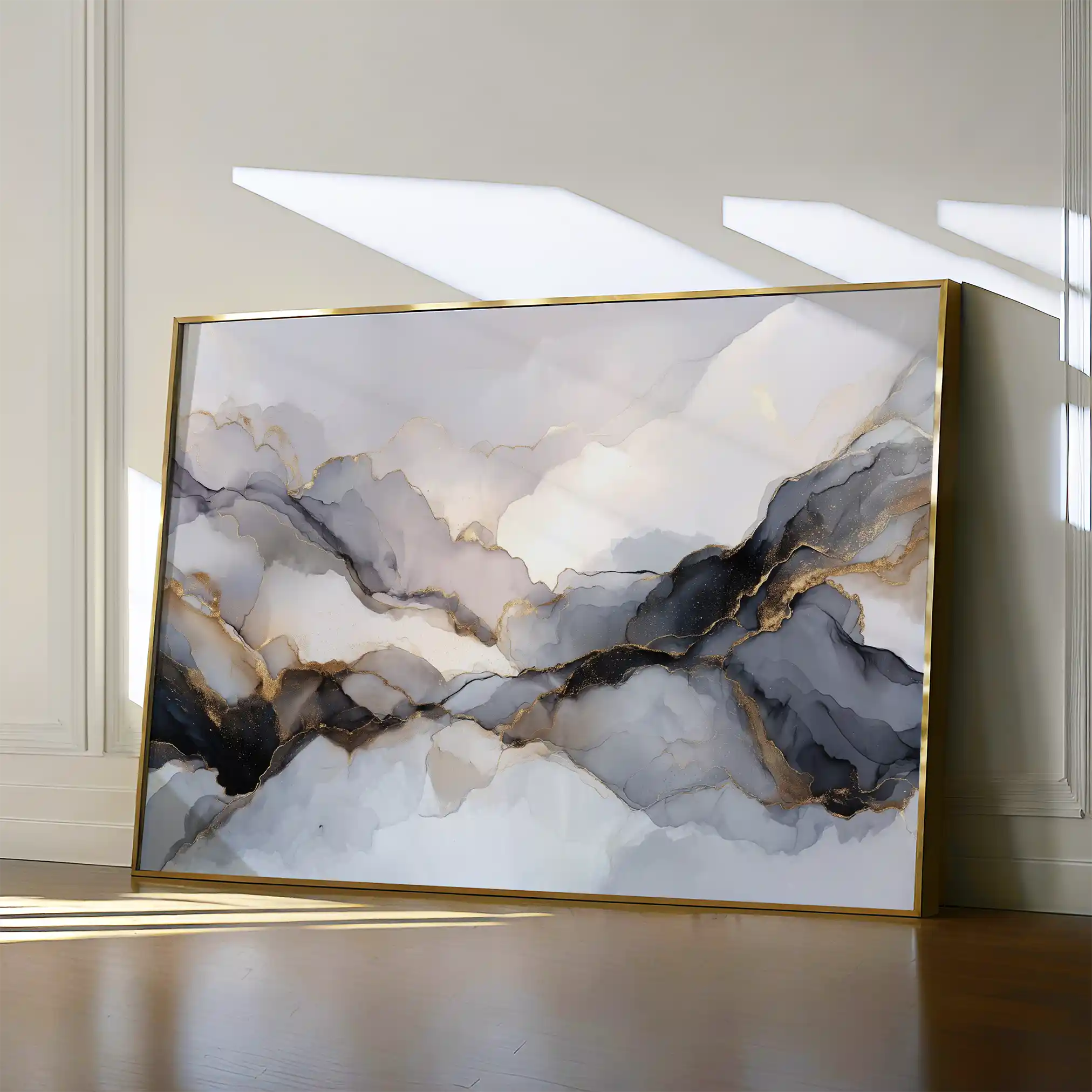 Abstract 1523 Canvas Art 18" x 24" / 45 x 60 cm / Black