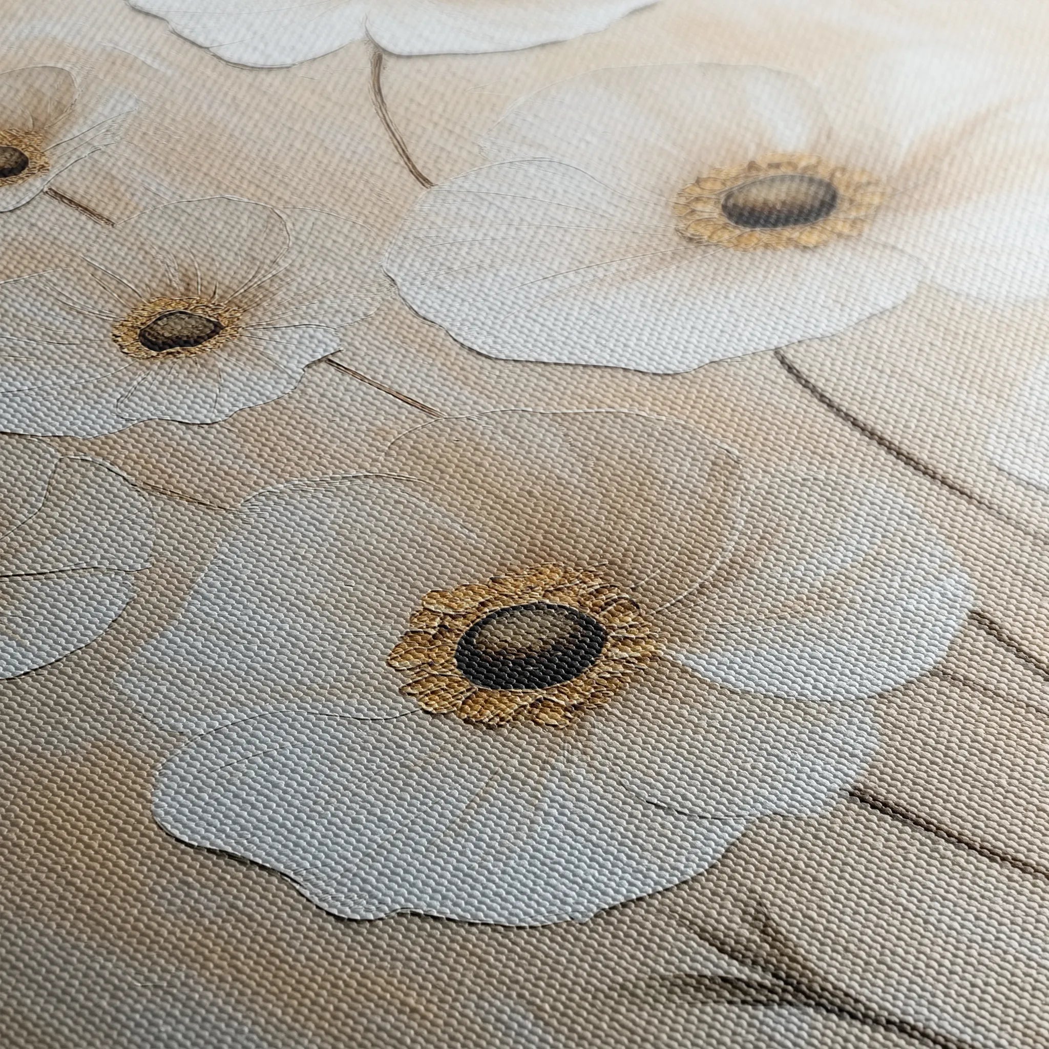 Floral 1523 Canvas Art 18" x 24" / 45 x 60 cm / Black