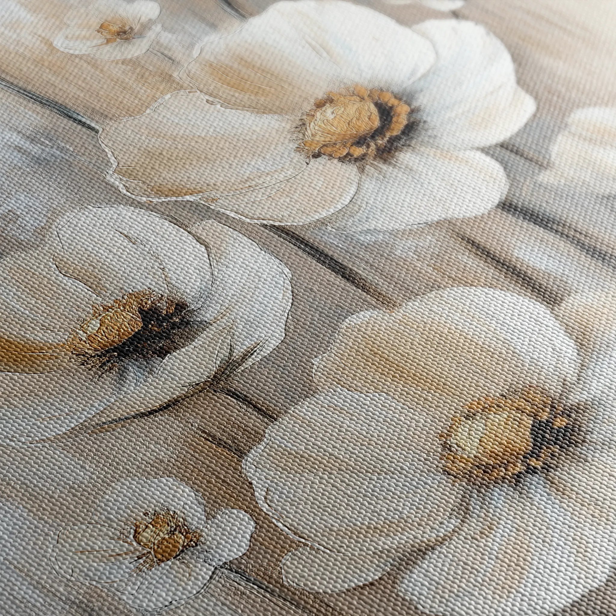 Floral 1524 Canvas Art 18" x 24" / 45 x 60 cm / Black