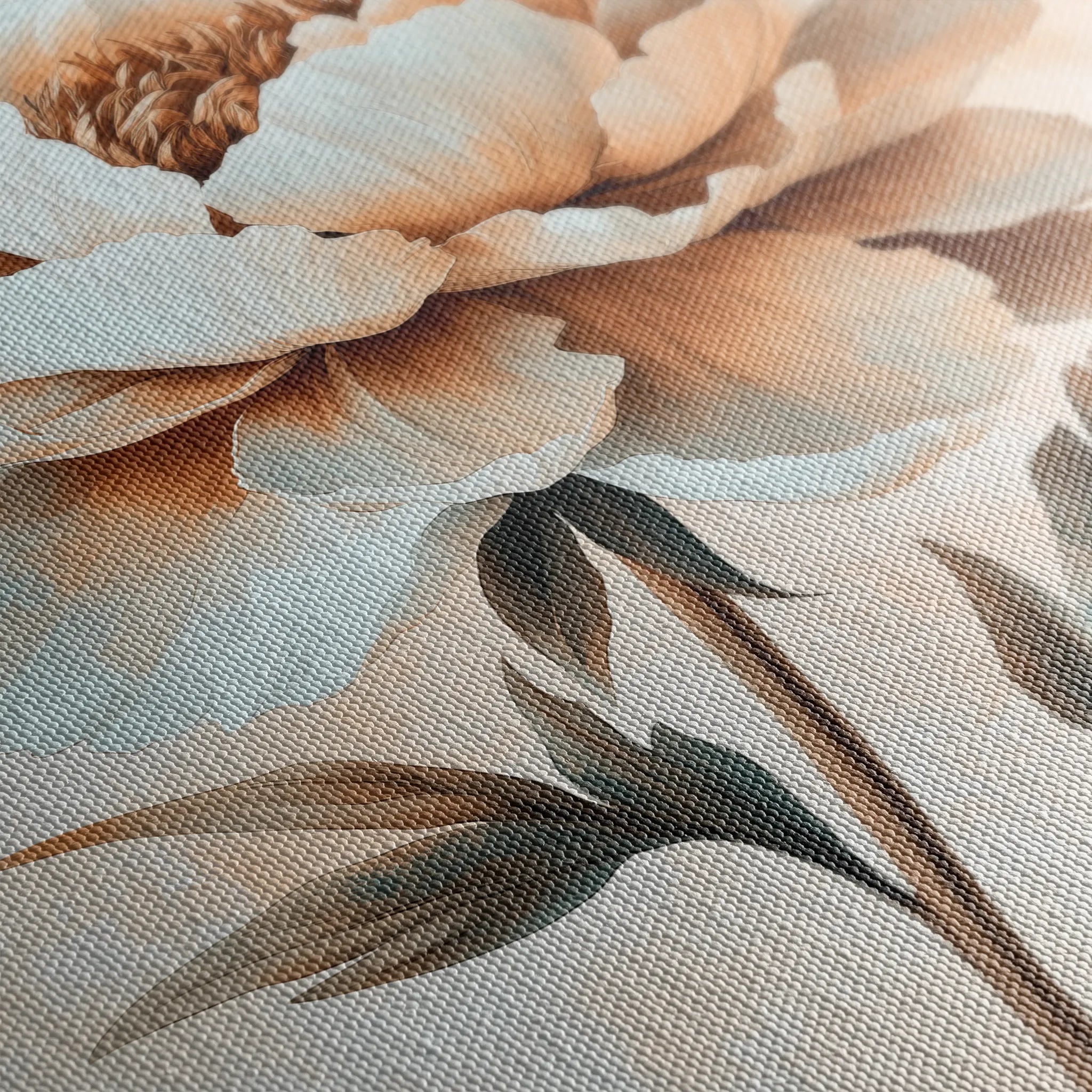 Floral 1526 Canvas Art 18" x 24" / 45 x 60 cm / Black
