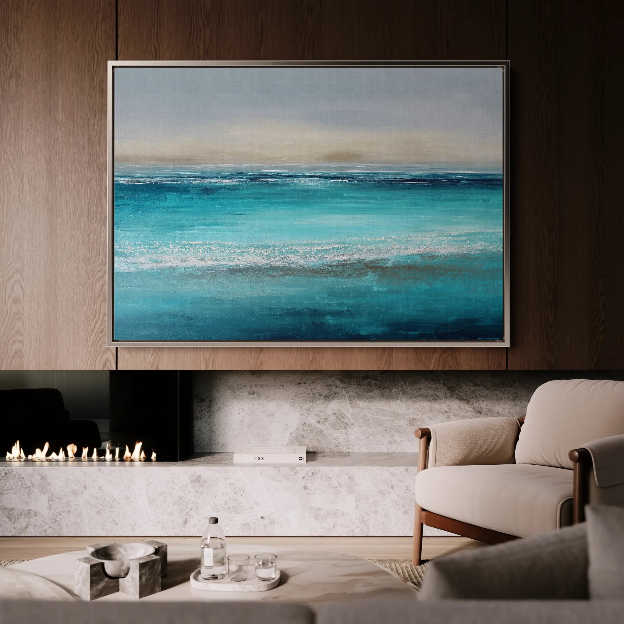 Abstract 1527 Canvas Art 18" x 24" / 45 x 60 cm / Black