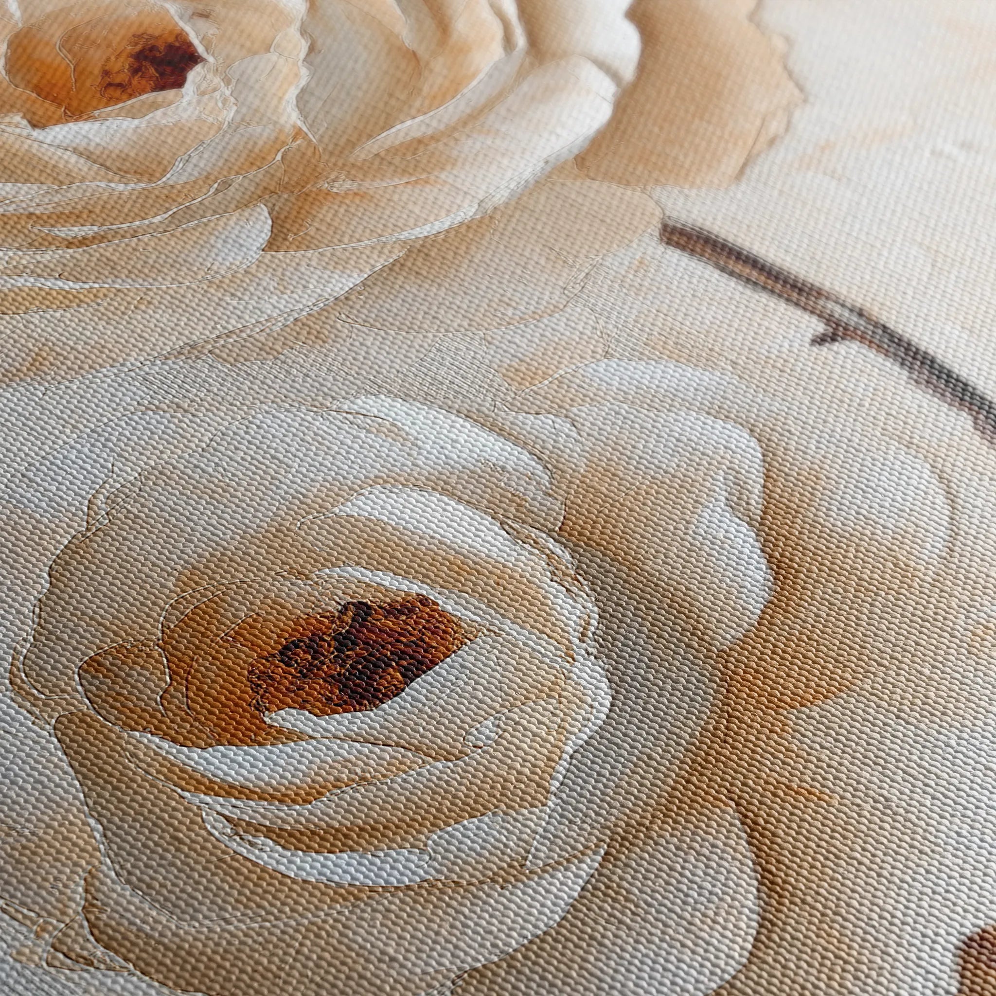 Floral 1529 Canvas Art 18" x 24" / 45 x 60 cm / Black