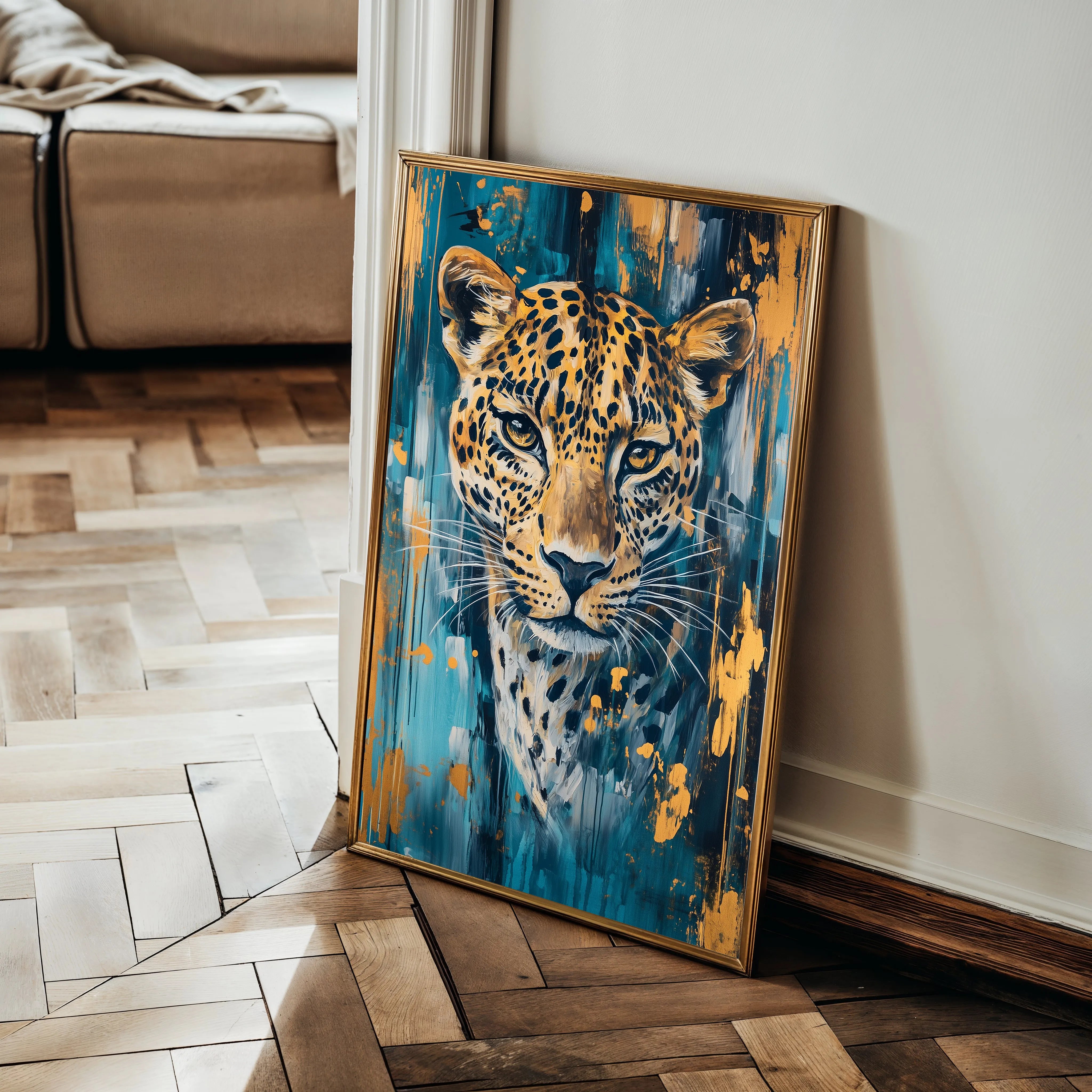 Animals 153 Canvas Art 18" x 24" / 45 x 60 cm / Black