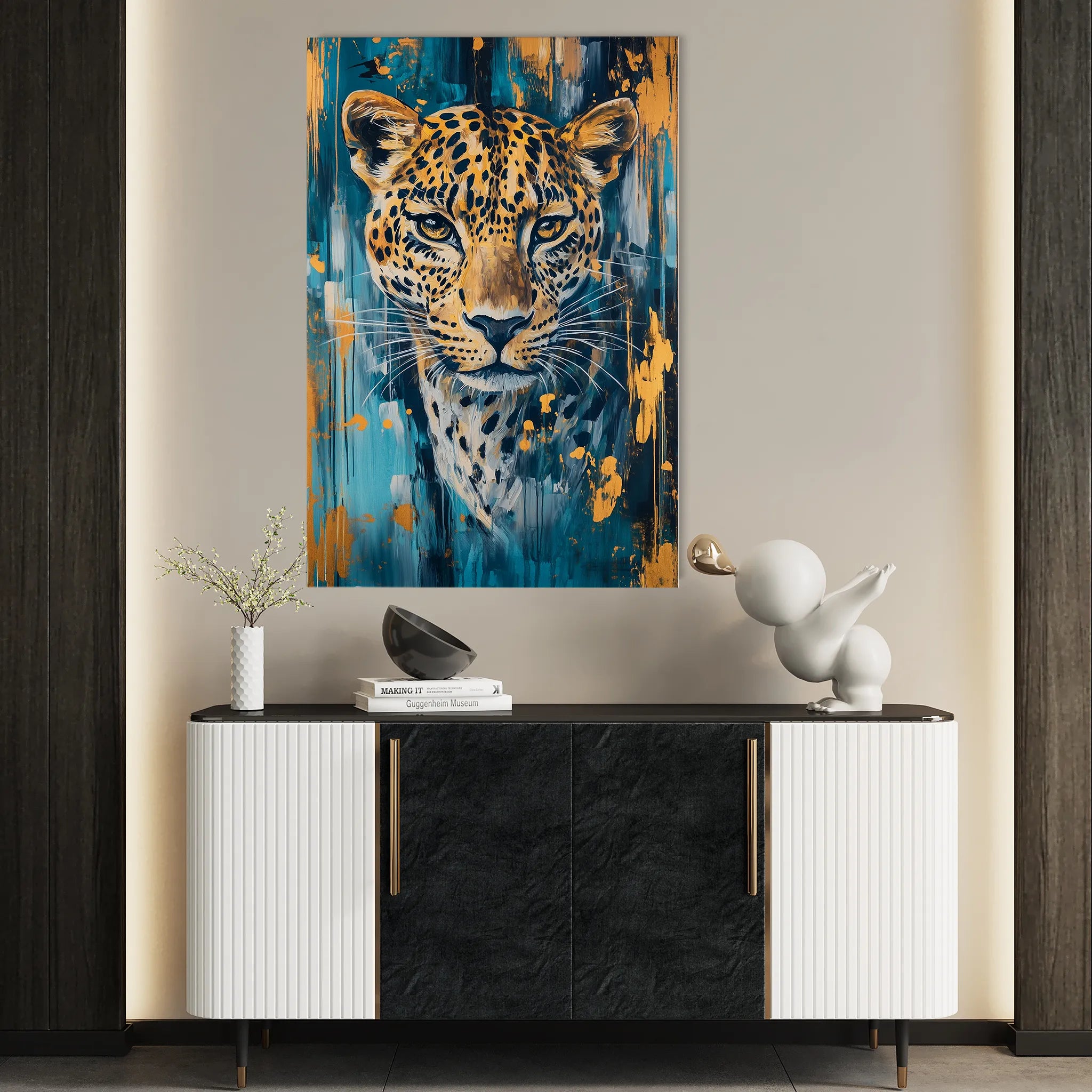 Animals 153 Canvas Art 18" x 24" / 45 x 60 cm / Black