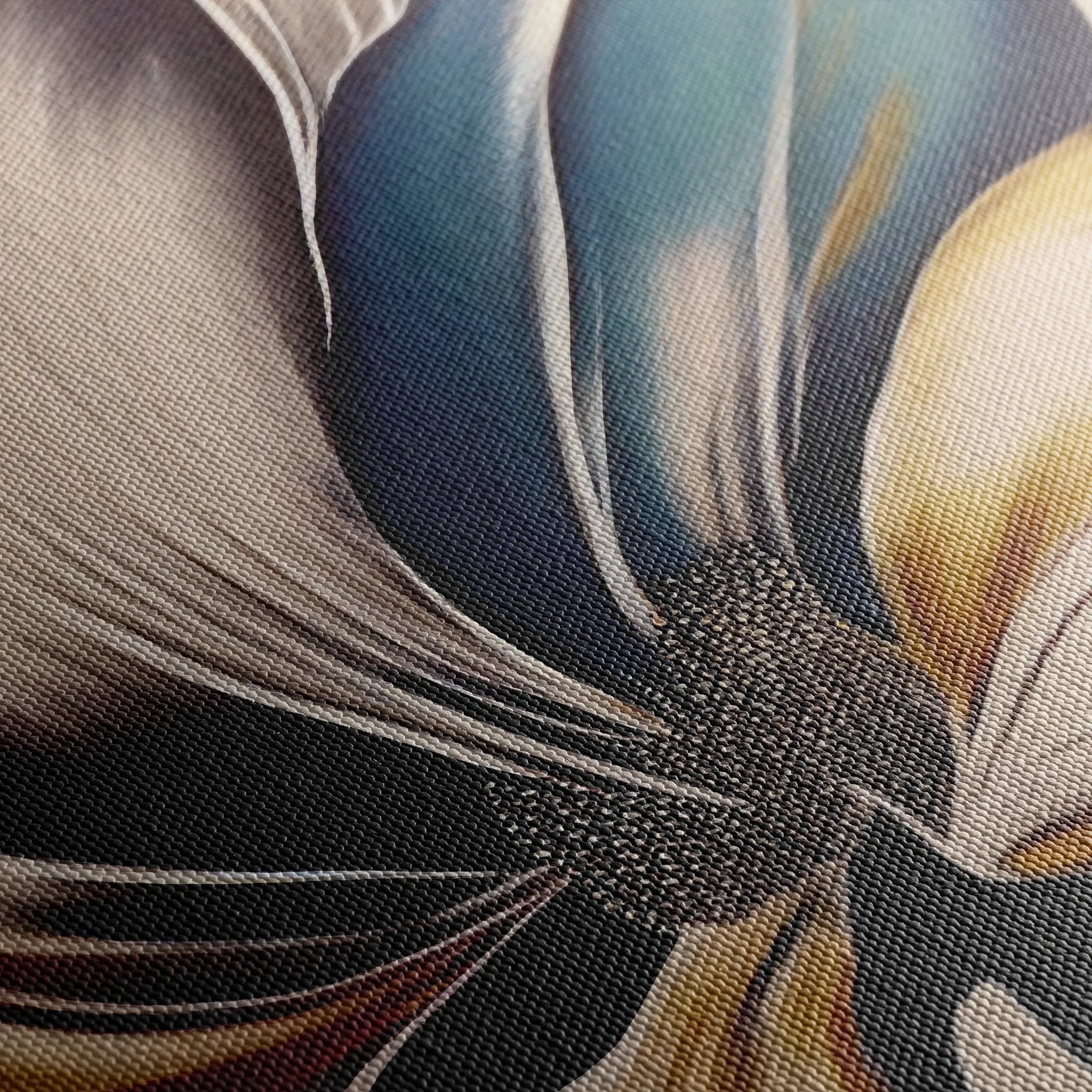 Floral 153 Canvas Art 18" x 24" / 45 x 60 cm / Black