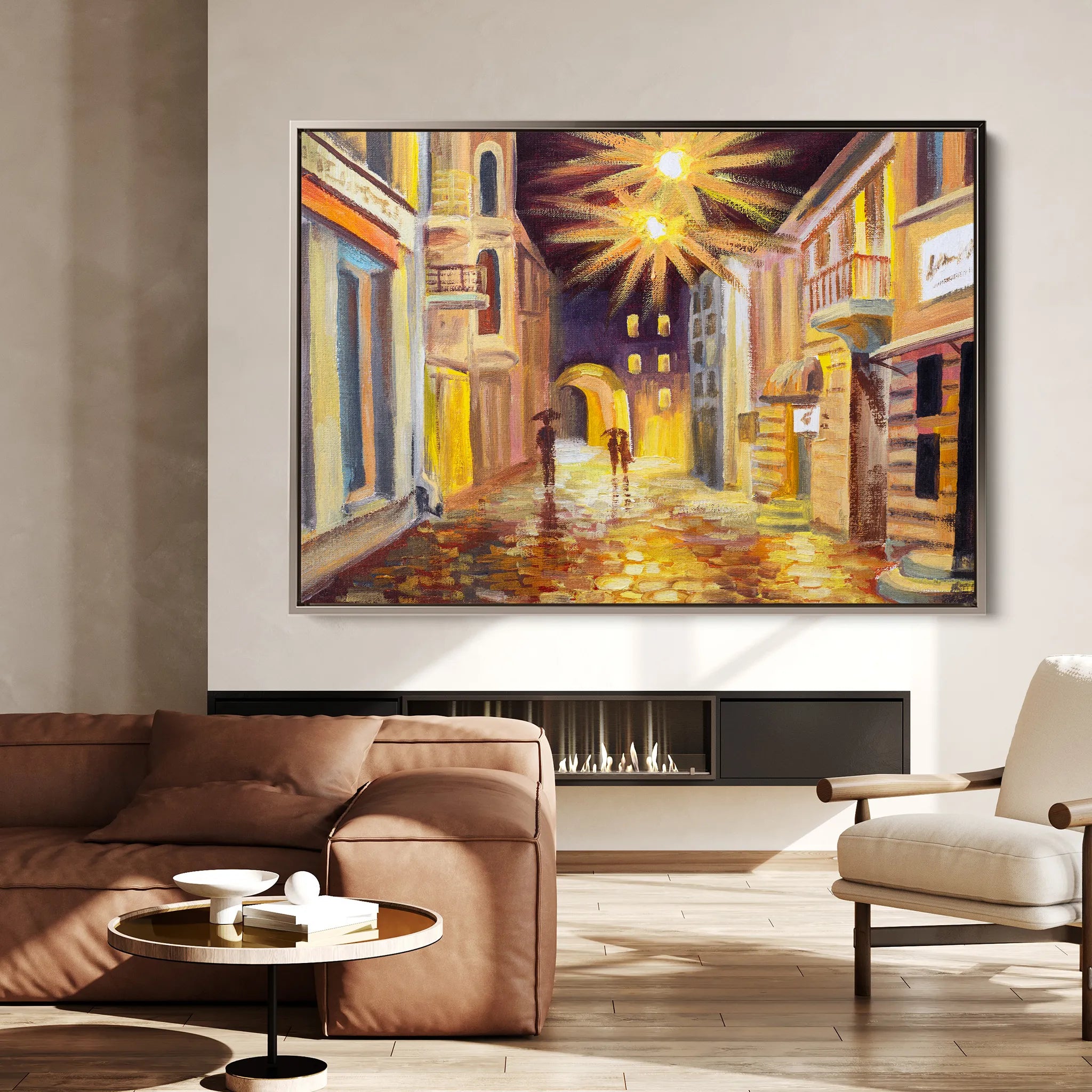 Landscape 153 Canvas Art 18" x 24" / 45 x 60 cm / Black