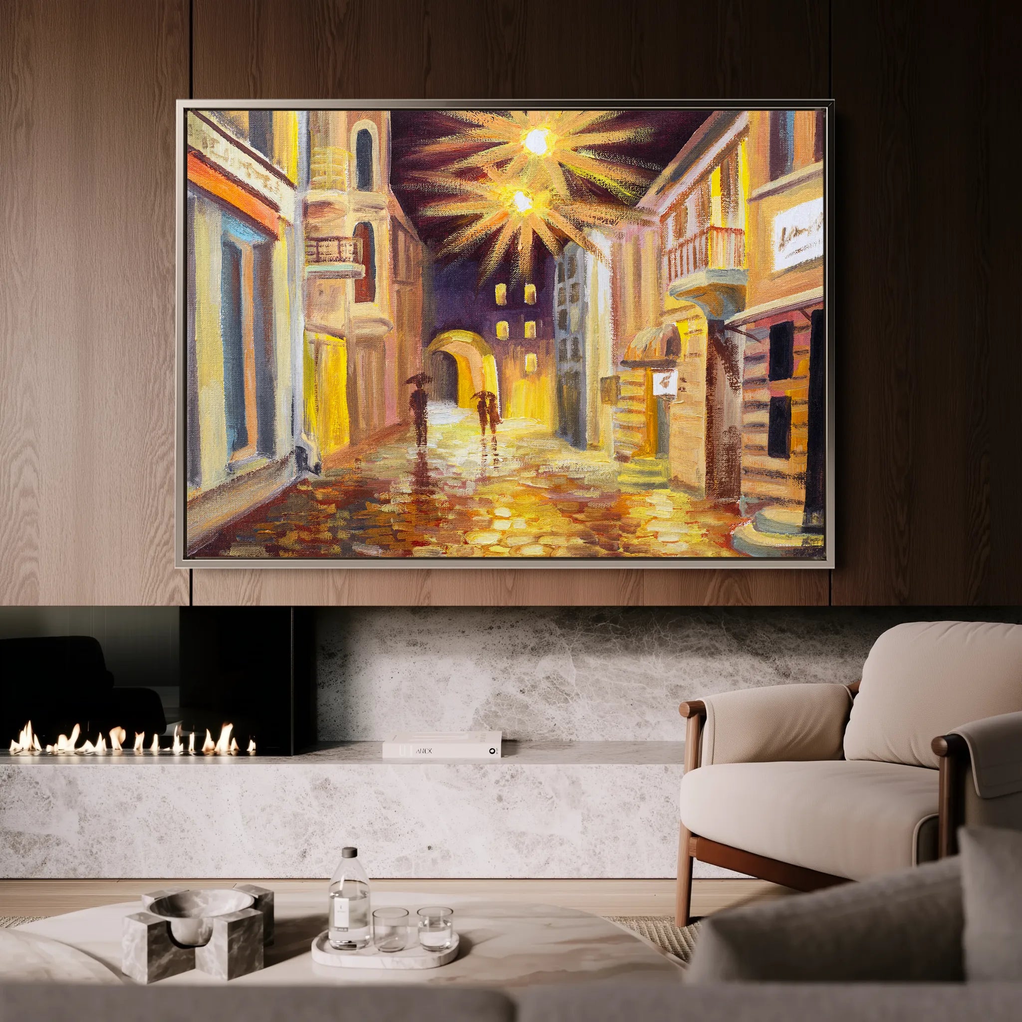 Landscape 153 Canvas Art 18" x 24" / 45 x 60 cm / Black