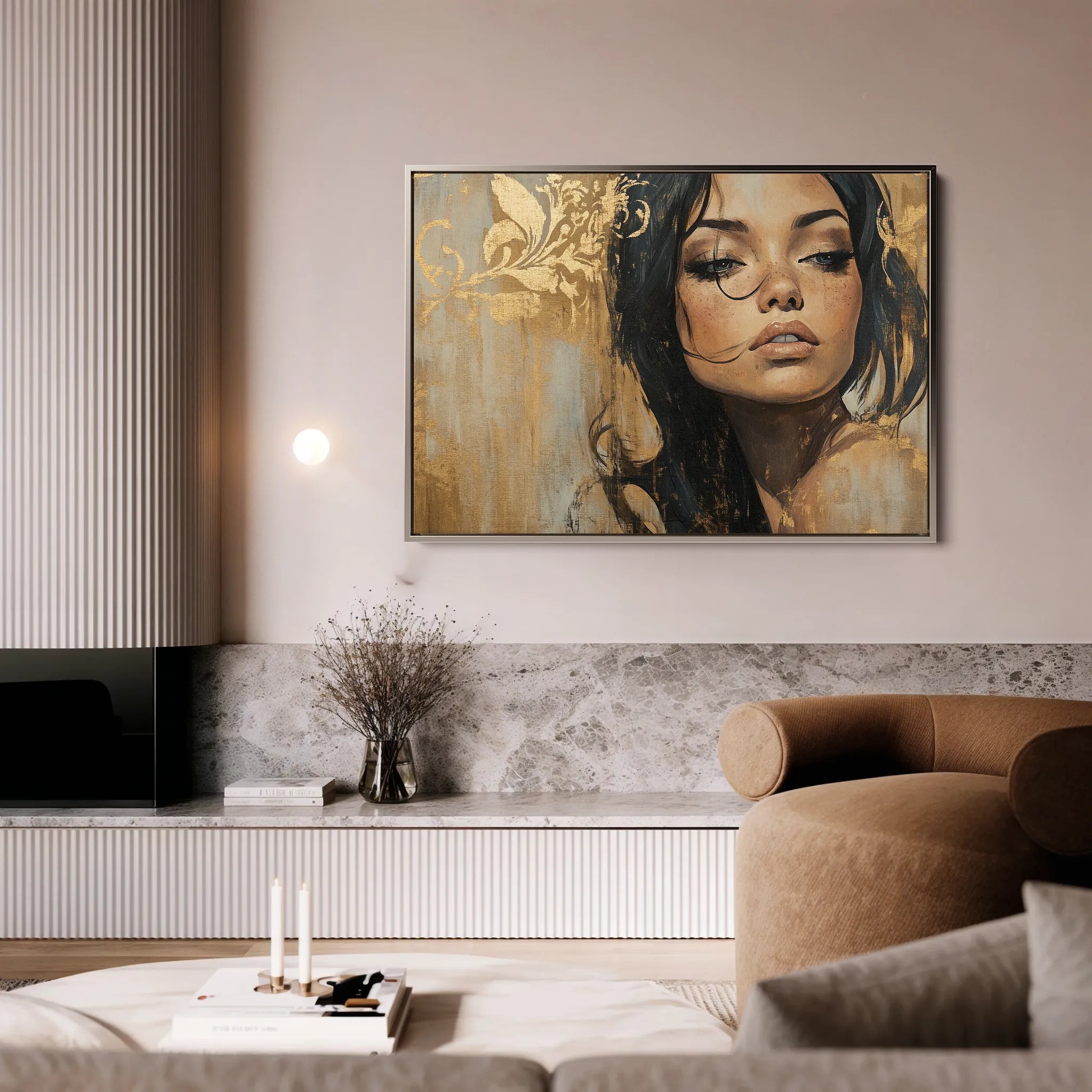 Portrait 153 Canvas Art 18" x 24" / 45 x 60 cm / Black