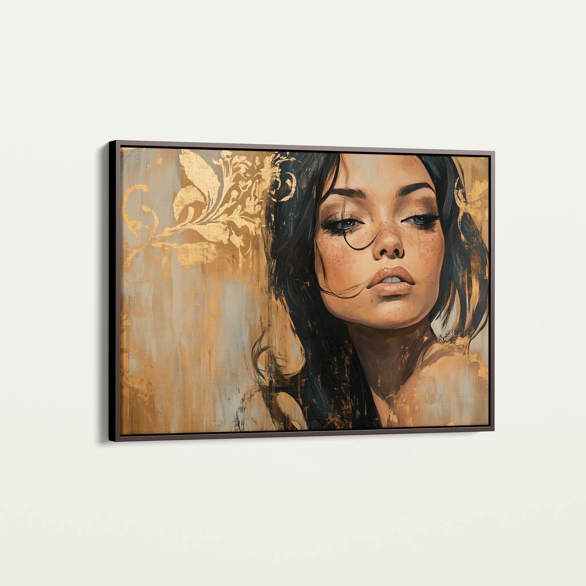 Portrait 153 Canvas Art 18" x 24" / 45 x 60 cm / Black