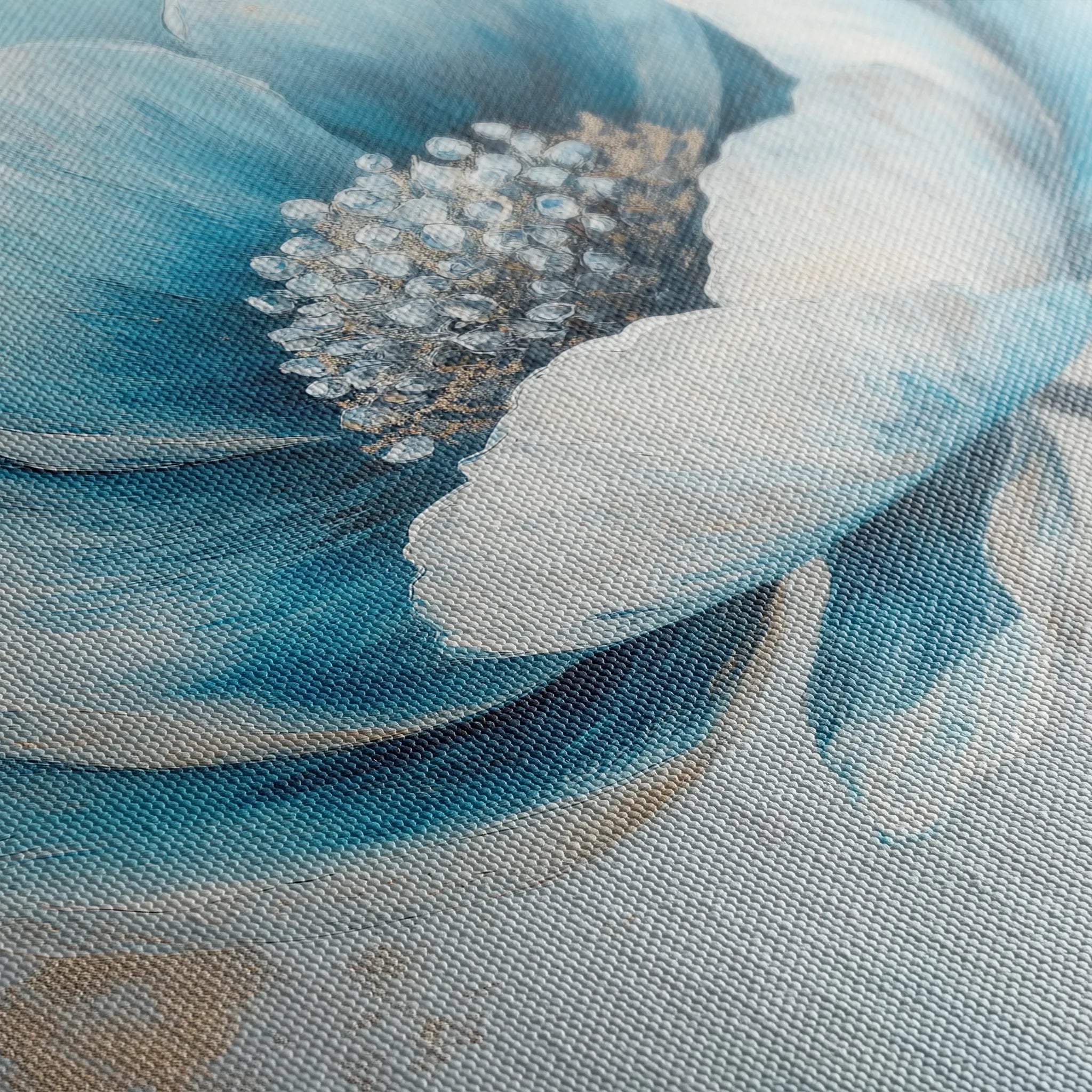 Floral 1533 Canvas Art 18" x 24" / 45 x 60 cm / Black