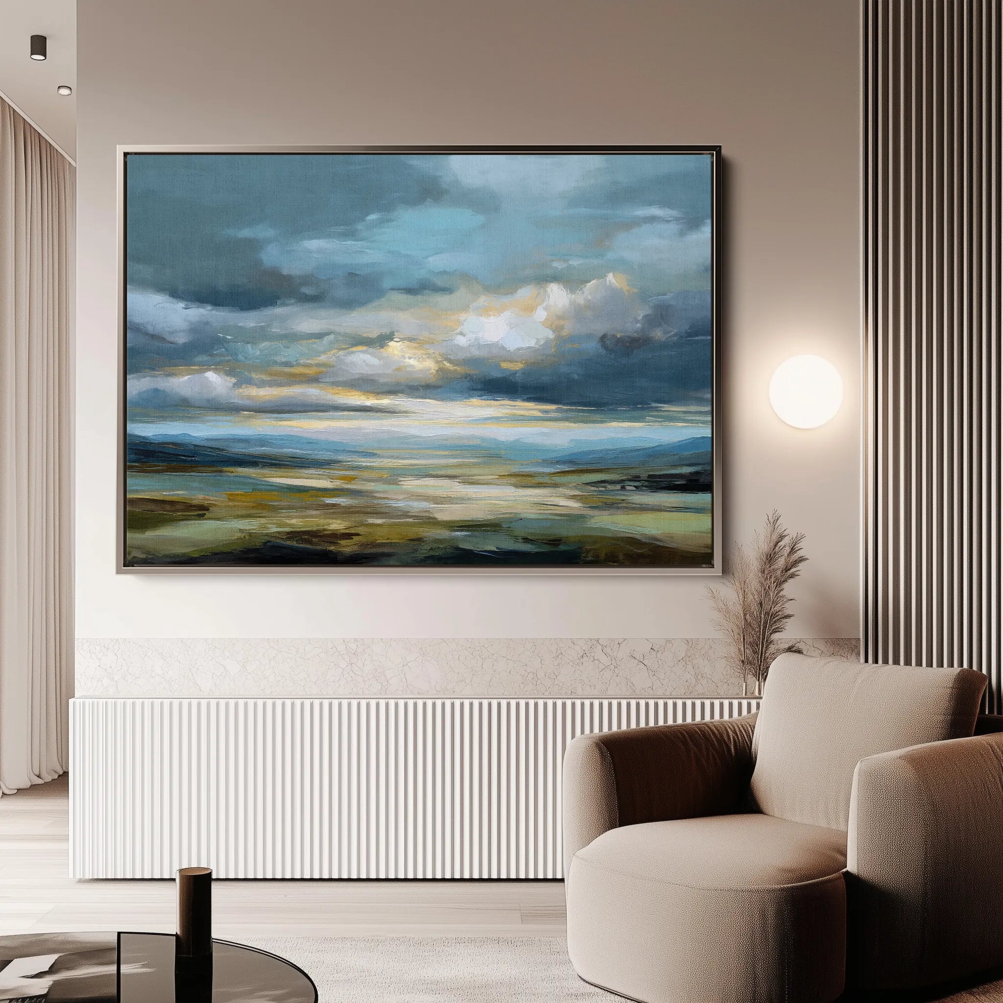 Abstract 1534 Canvas Art 18" x 24" / 45 x 60 cm / Black