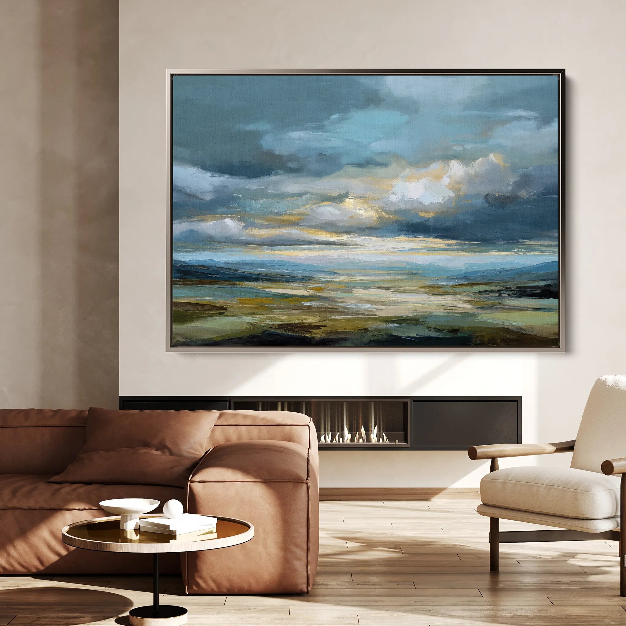 Abstract 1534 Canvas Art 18" x 24" / 45 x 60 cm / Black