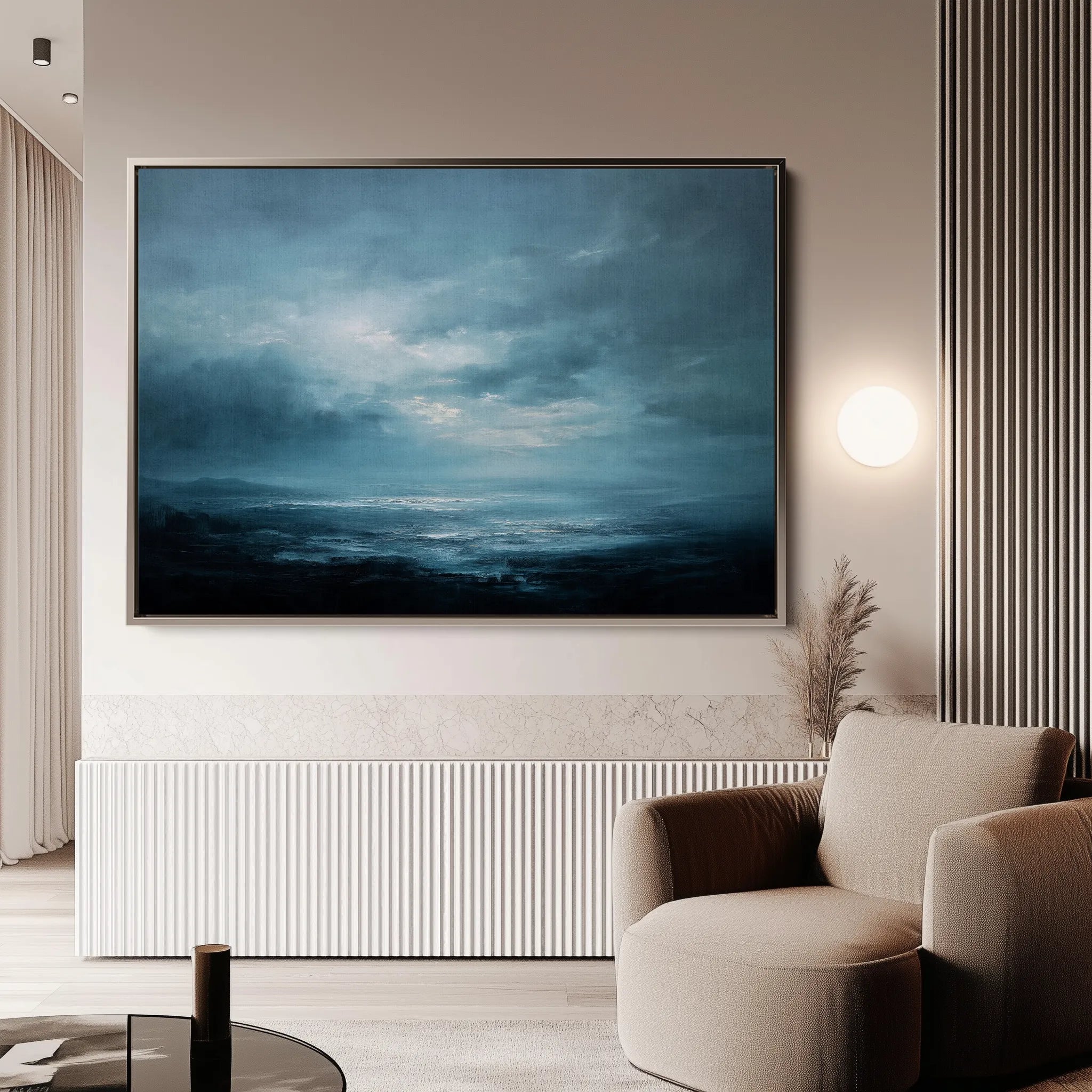 Abstract 1536 Canvas Art 18" x 24" / 45 x 60 cm / Black