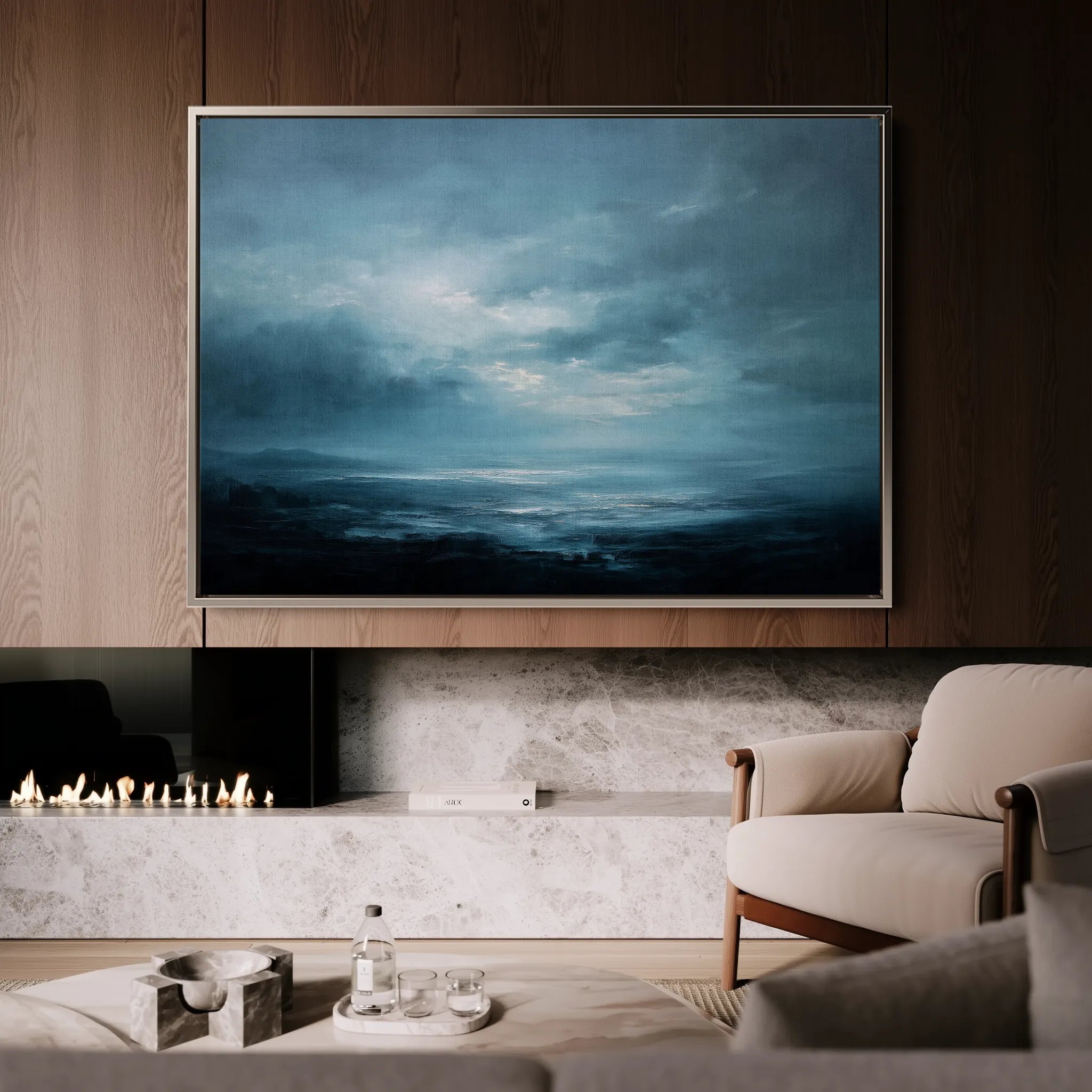 Abstract 1536 Canvas Art 18" x 24" / 45 x 60 cm / Black