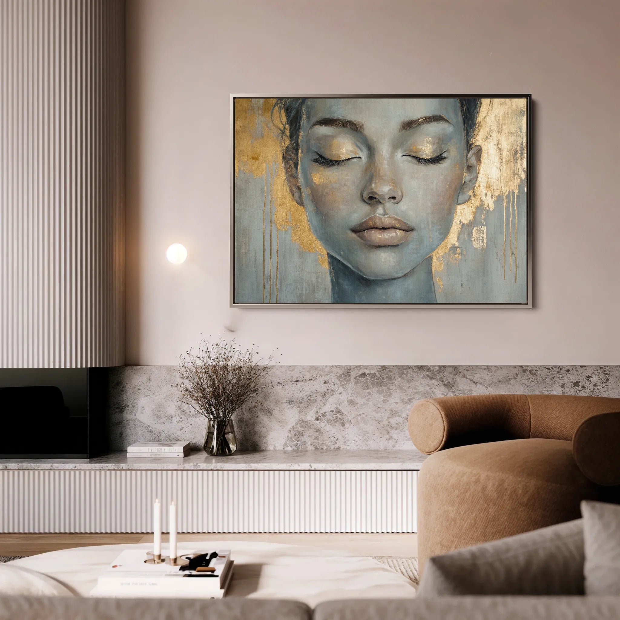 Portrait 154 Canvas Art 18" x 24" / 45 x 60 cm / Black