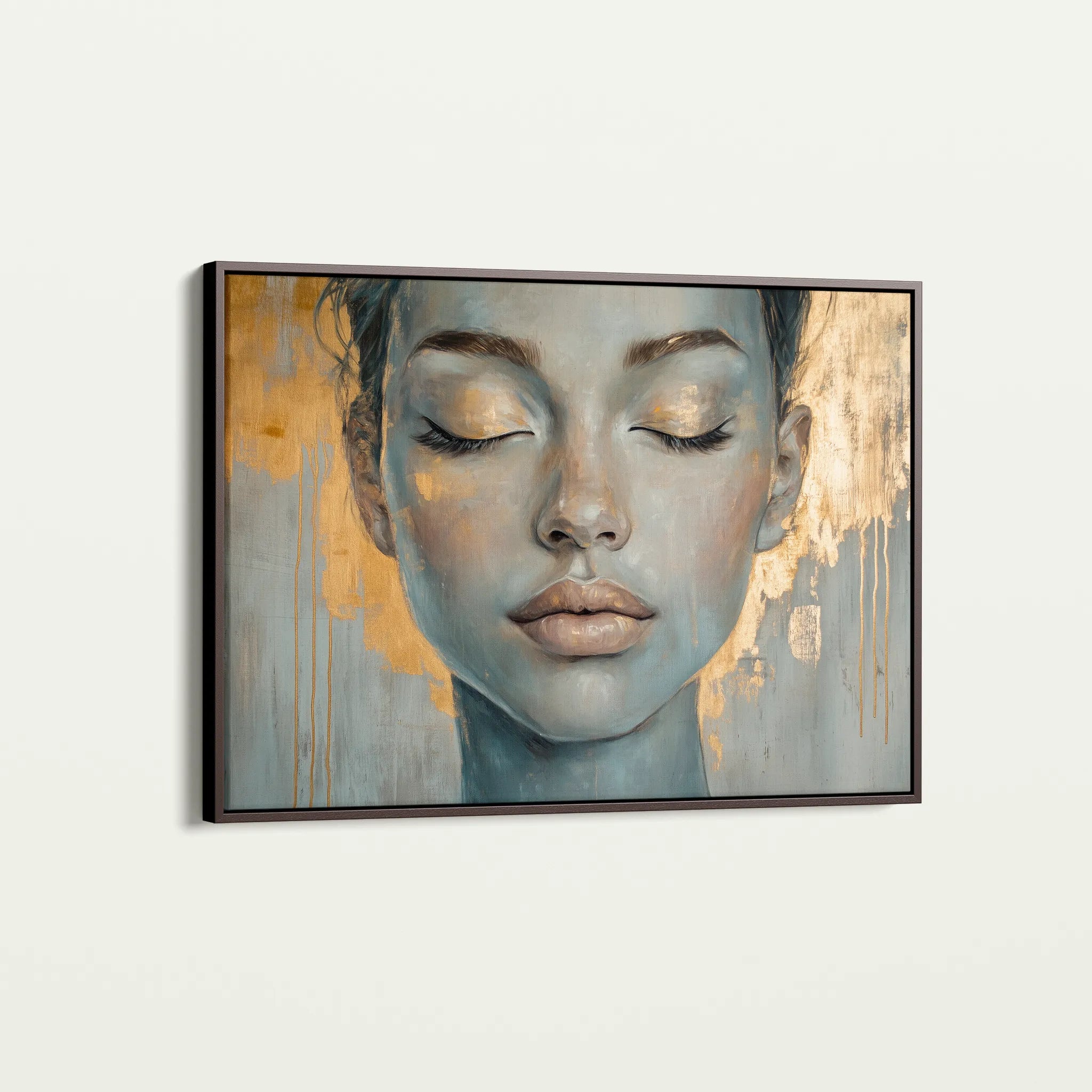 Portrait 154 Canvas Art 18" x 24" / 45 x 60 cm / Black