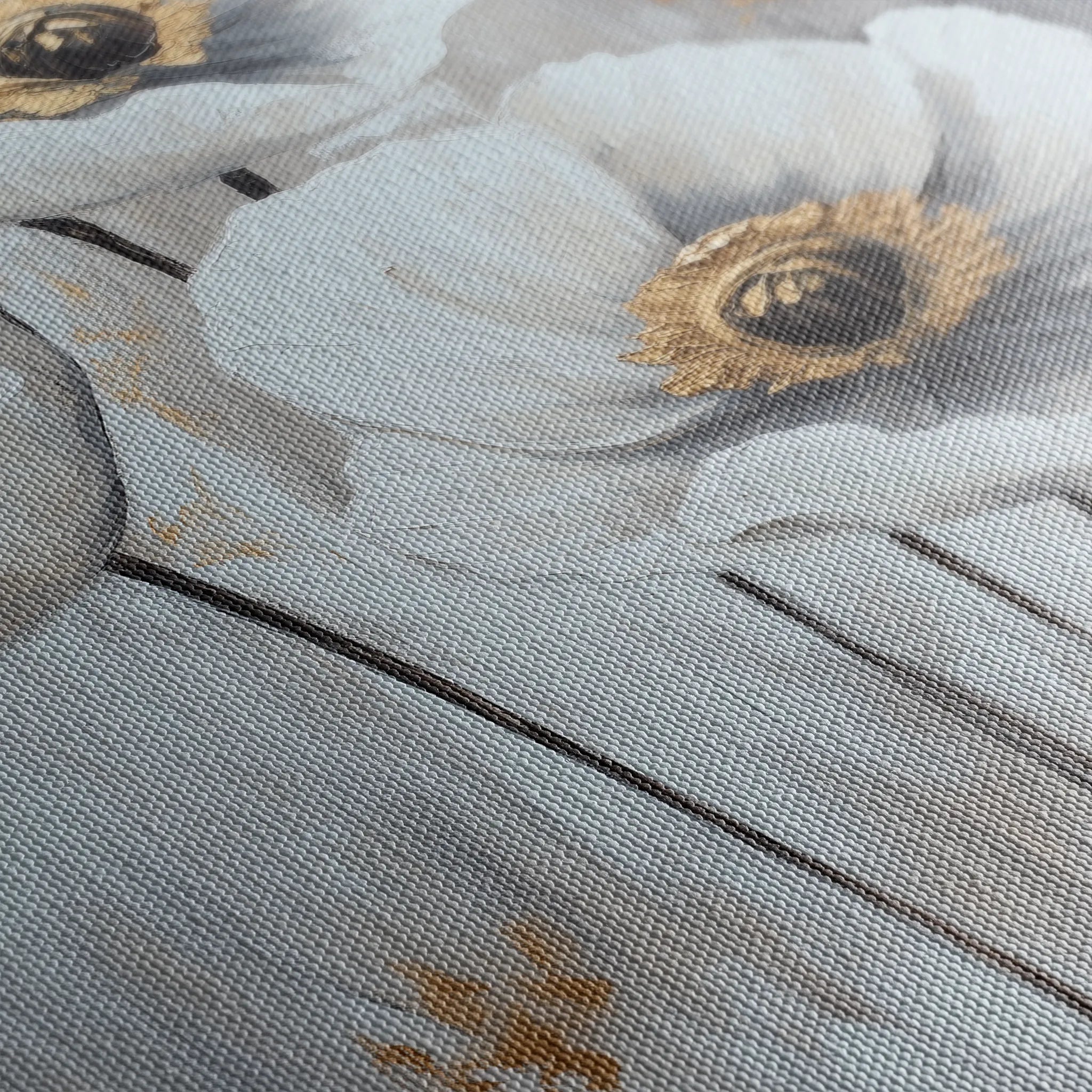 Floral 1541 Canvas Art 18" x 24" / 45 x 60 cm / Black