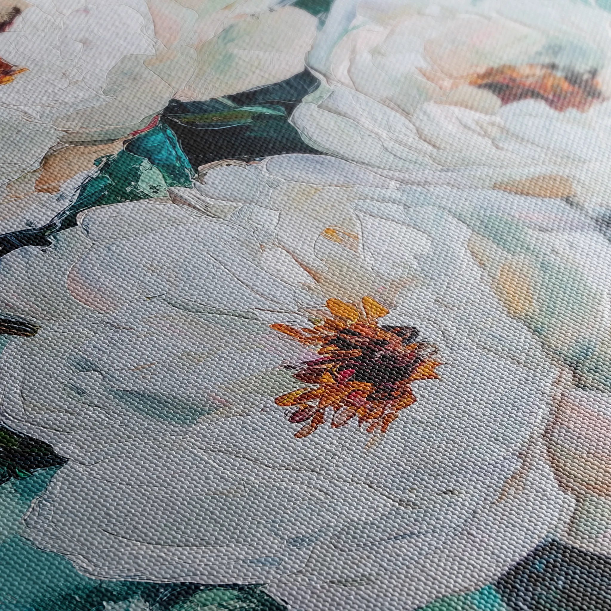 Floral 1542 Canvas Art 18" x 24" / 45 x 60 cm / Black
