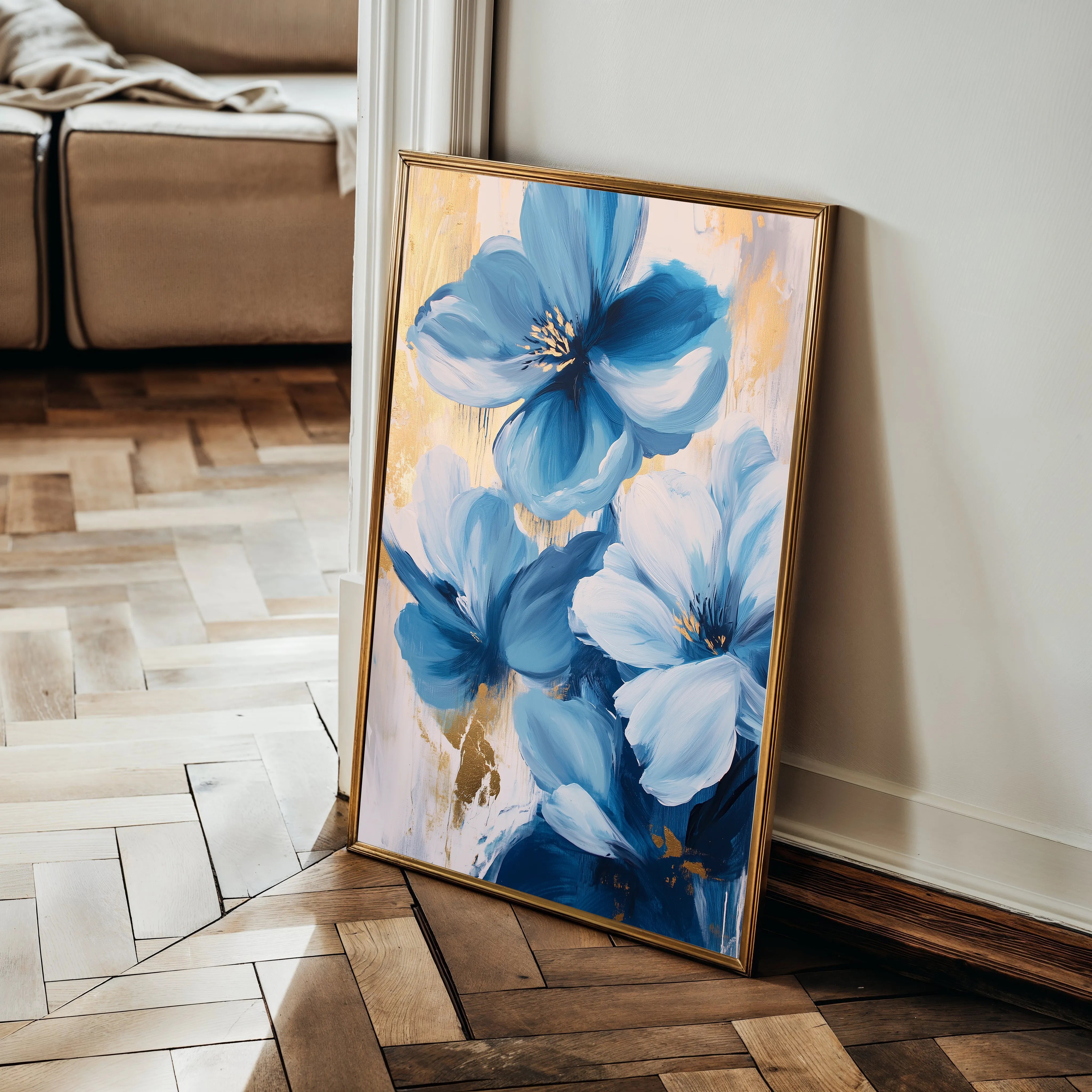 Floral 1544 Canvas Art 18" x 24" / 45 x 60 cm / Black