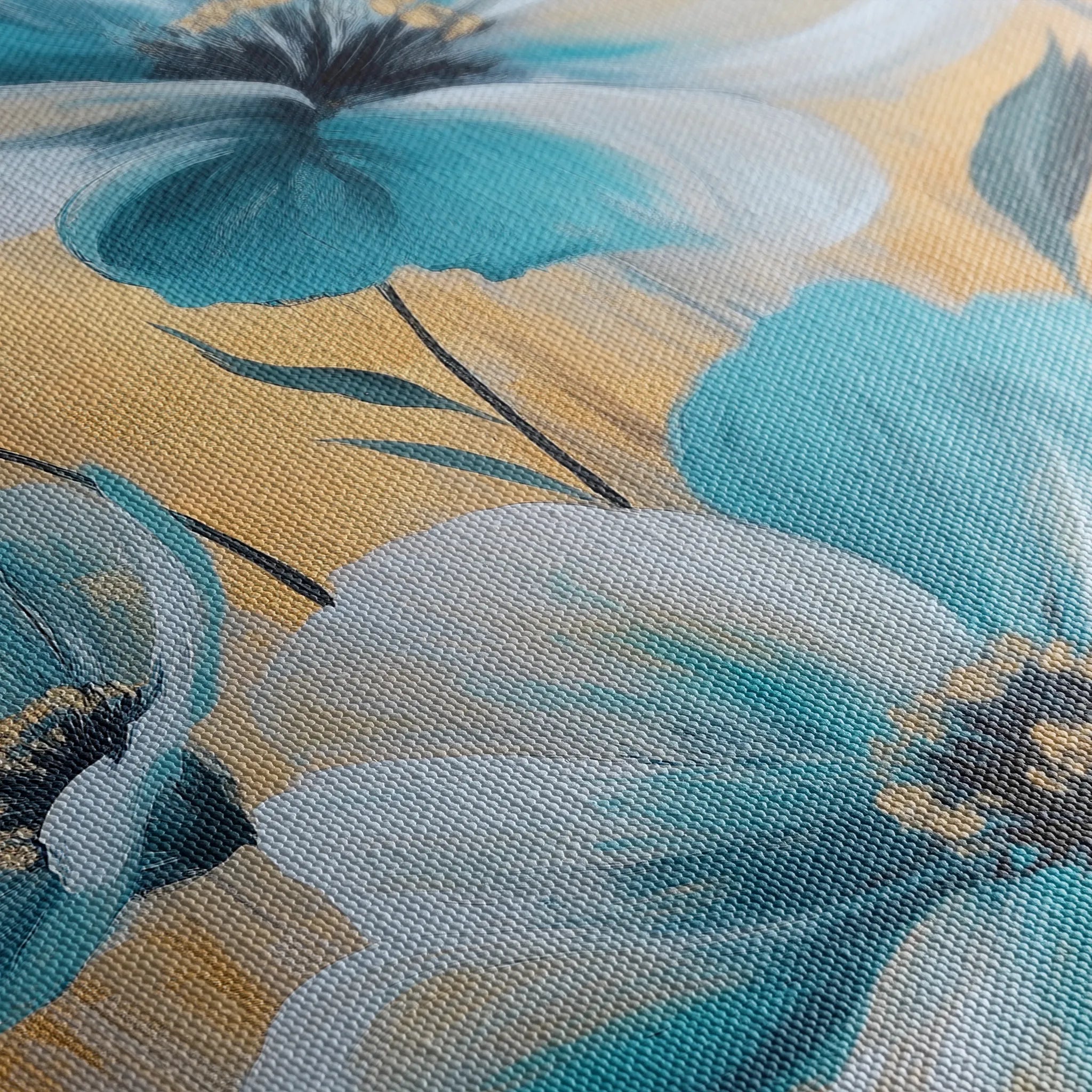 Floral 1545 Canvas Art 18" x 24" / 45 x 60 cm / Black