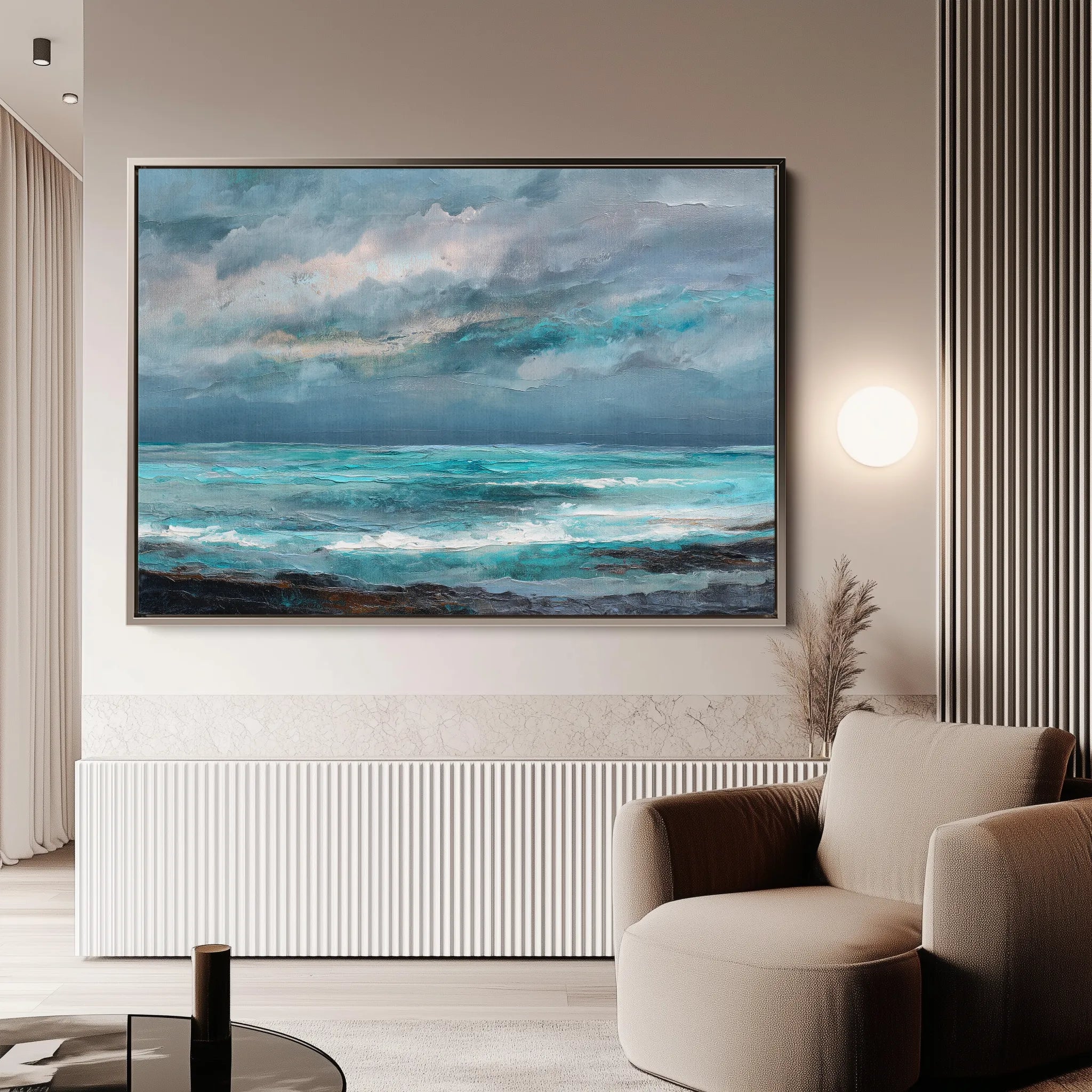 Abstract 1548 Canvas Art 18" x 24" / 45 x 60 cm / Black