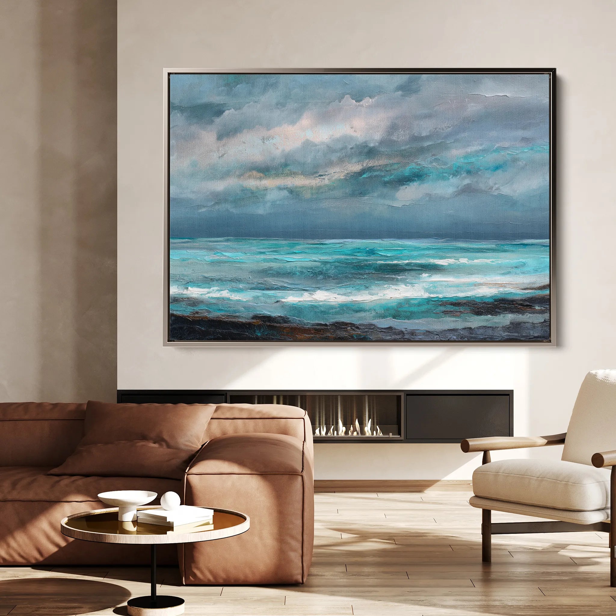 Abstract 1548 Canvas Art 18" x 24" / 45 x 60 cm / Black
