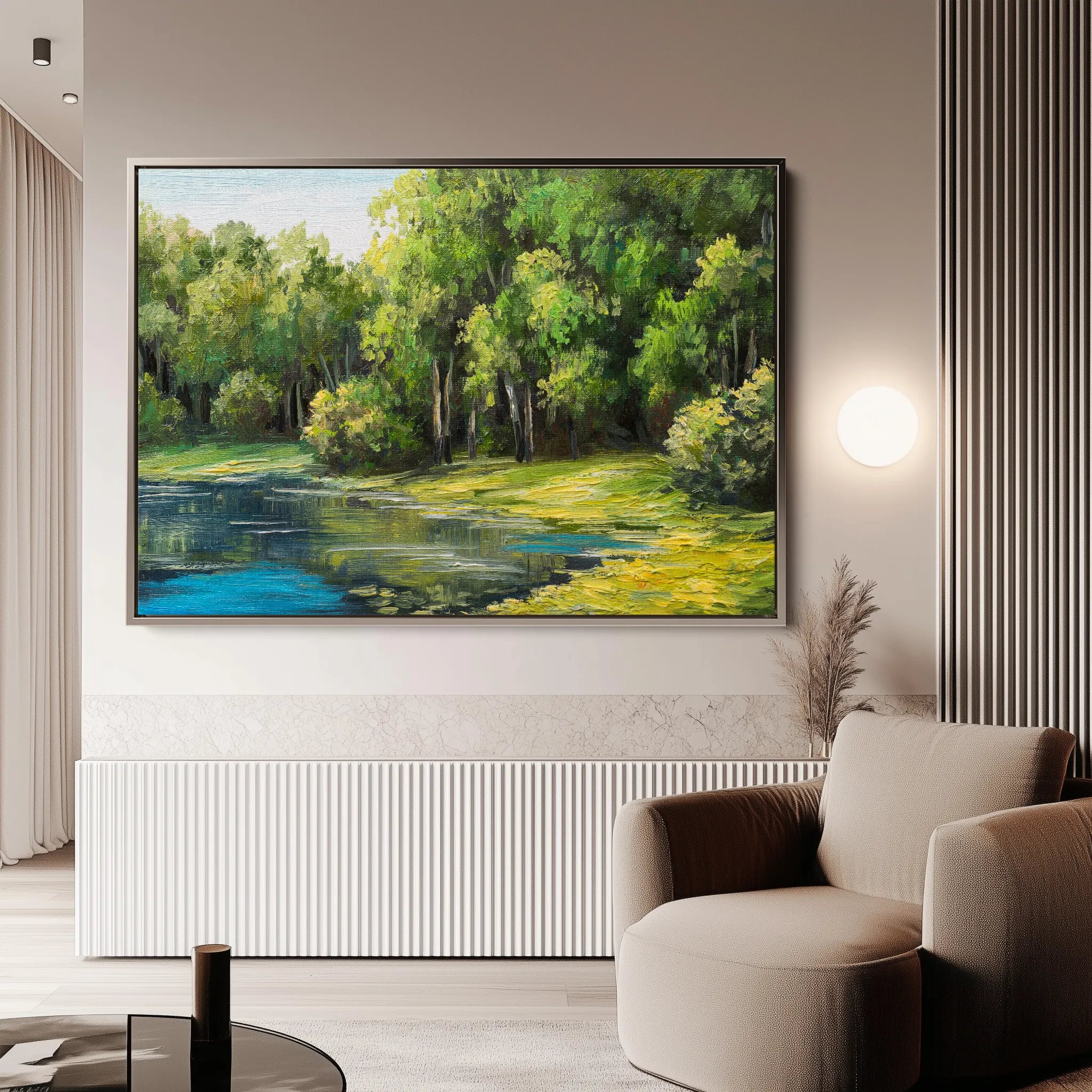 Landscape 155 Canvas Art 18" x 24" / 45 x 60 cm / Black