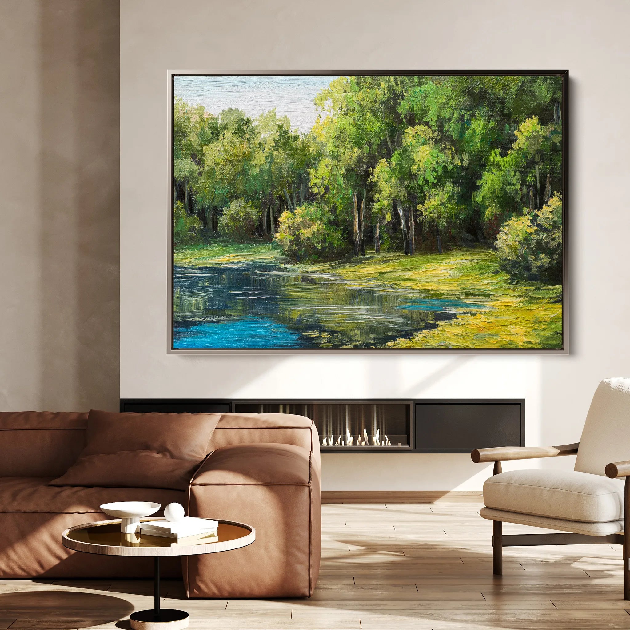 Landscape 155 Canvas Art 18" x 24" / 45 x 60 cm / Black