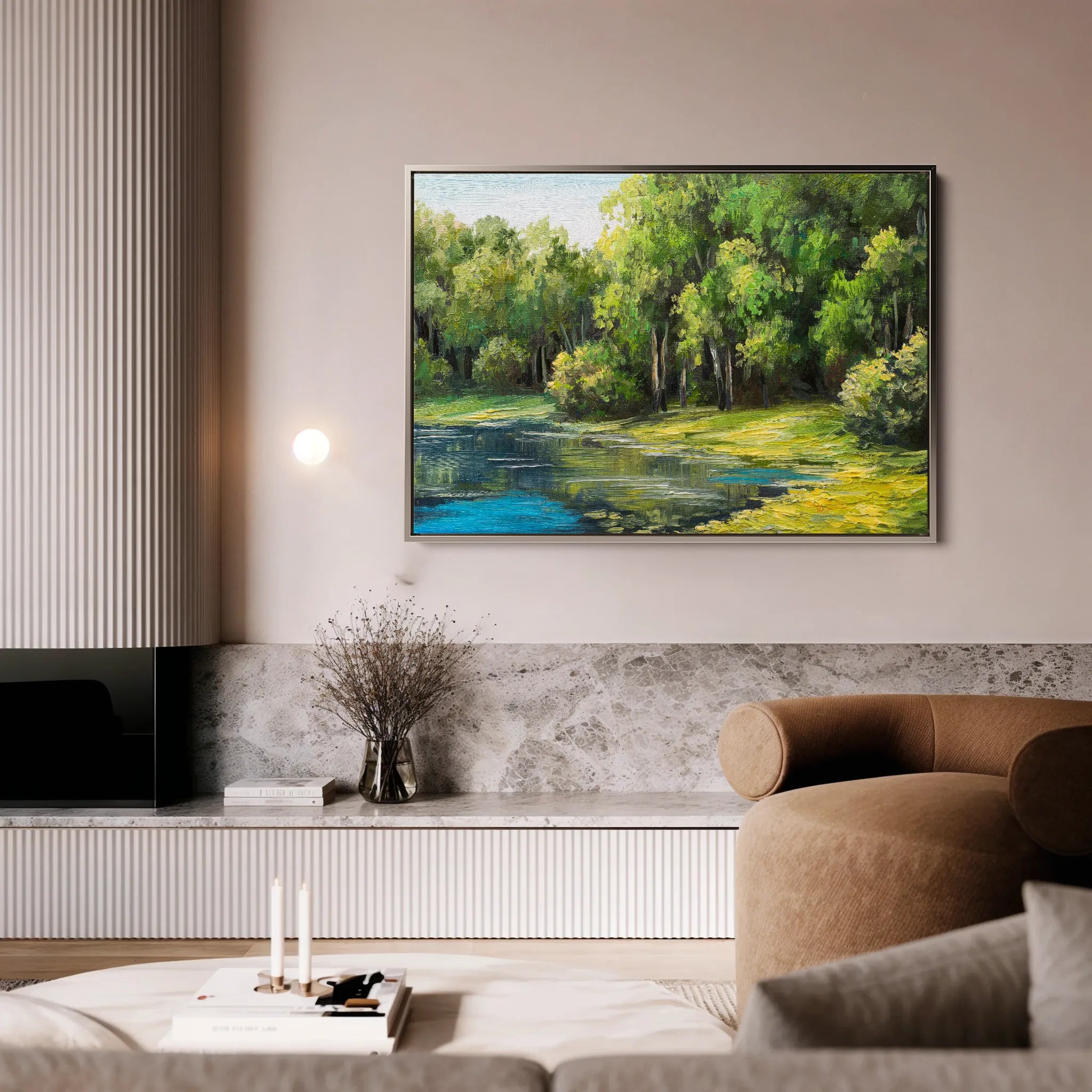 Landscape 155 Canvas Art 18" x 24" / 45 x 60 cm / Black