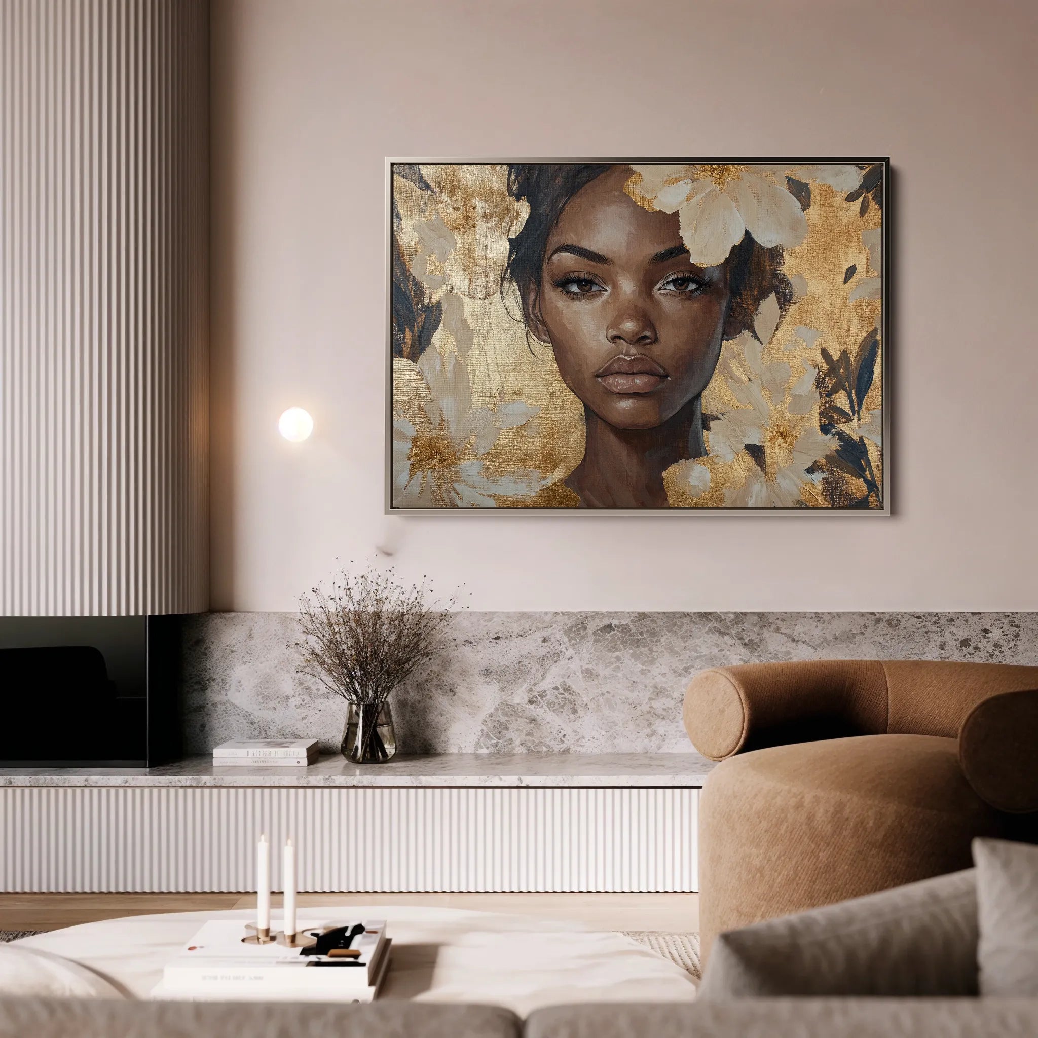 Portrait 155 Canvas Art 18" x 24" / 45 x 60 cm / Black