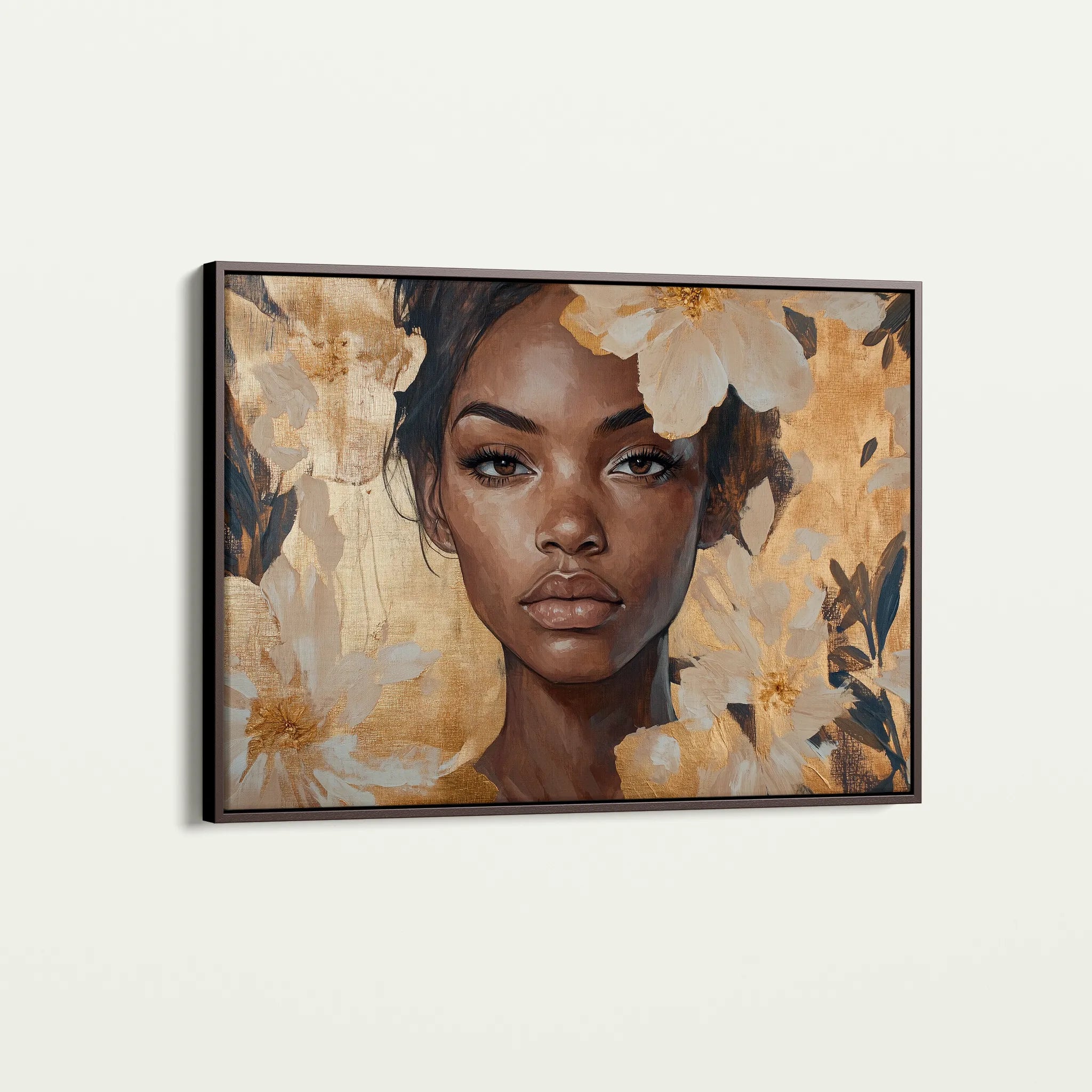 Portrait 155 Canvas Art 18" x 24" / 45 x 60 cm / Black