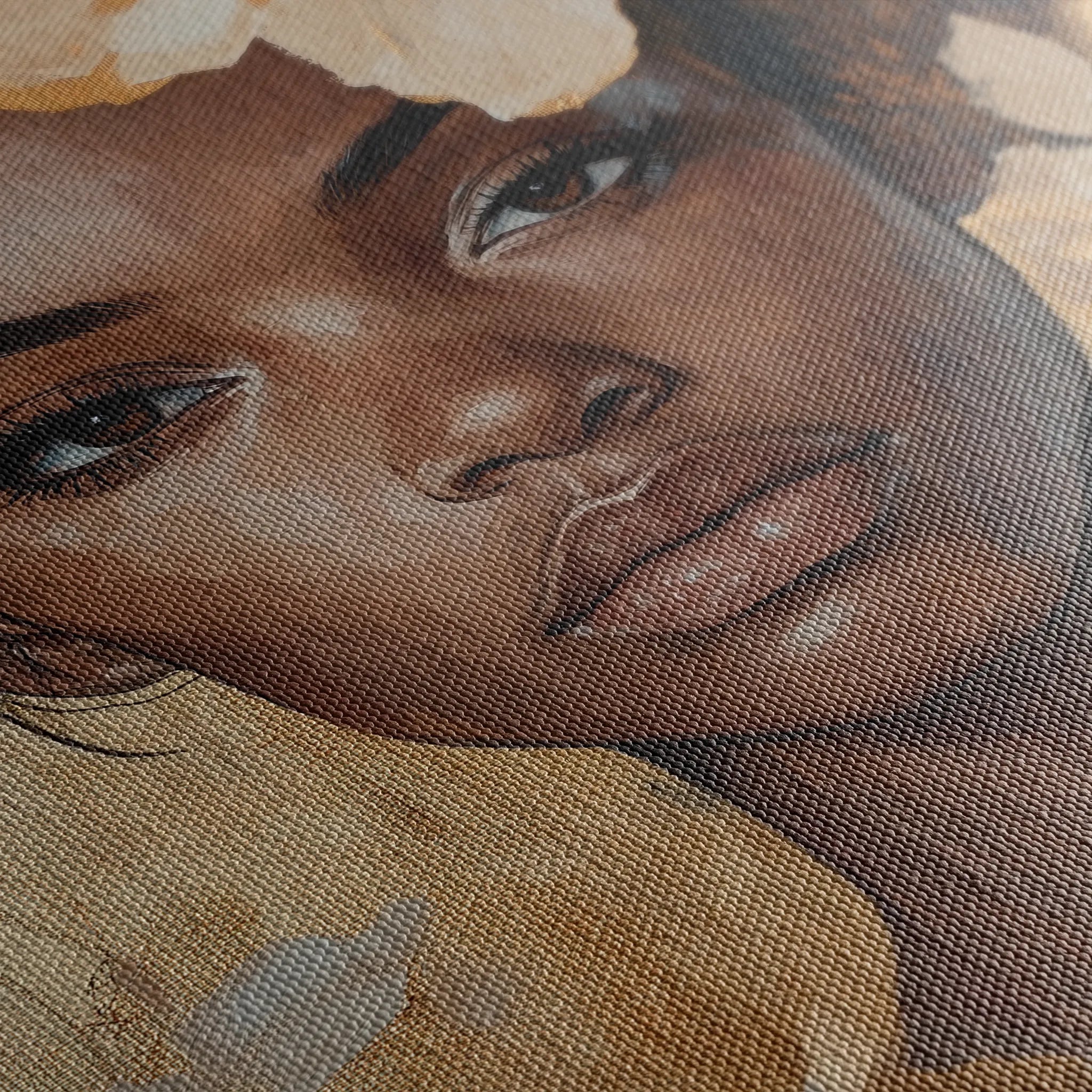 Portrait 155 Canvas Art 18" x 24" / 45 x 60 cm / Black