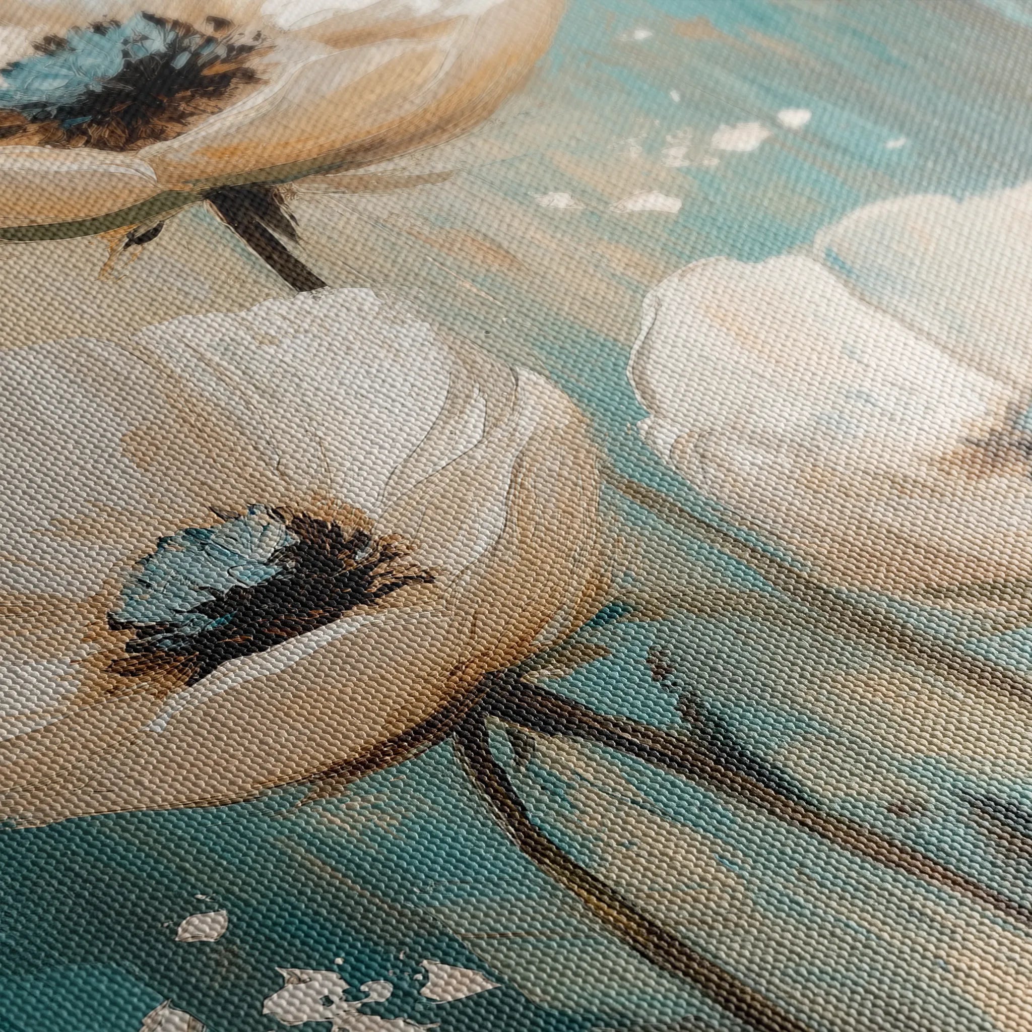 Floral 1550 Canvas Art 18" x 24" / 45 x 60 cm / Black
