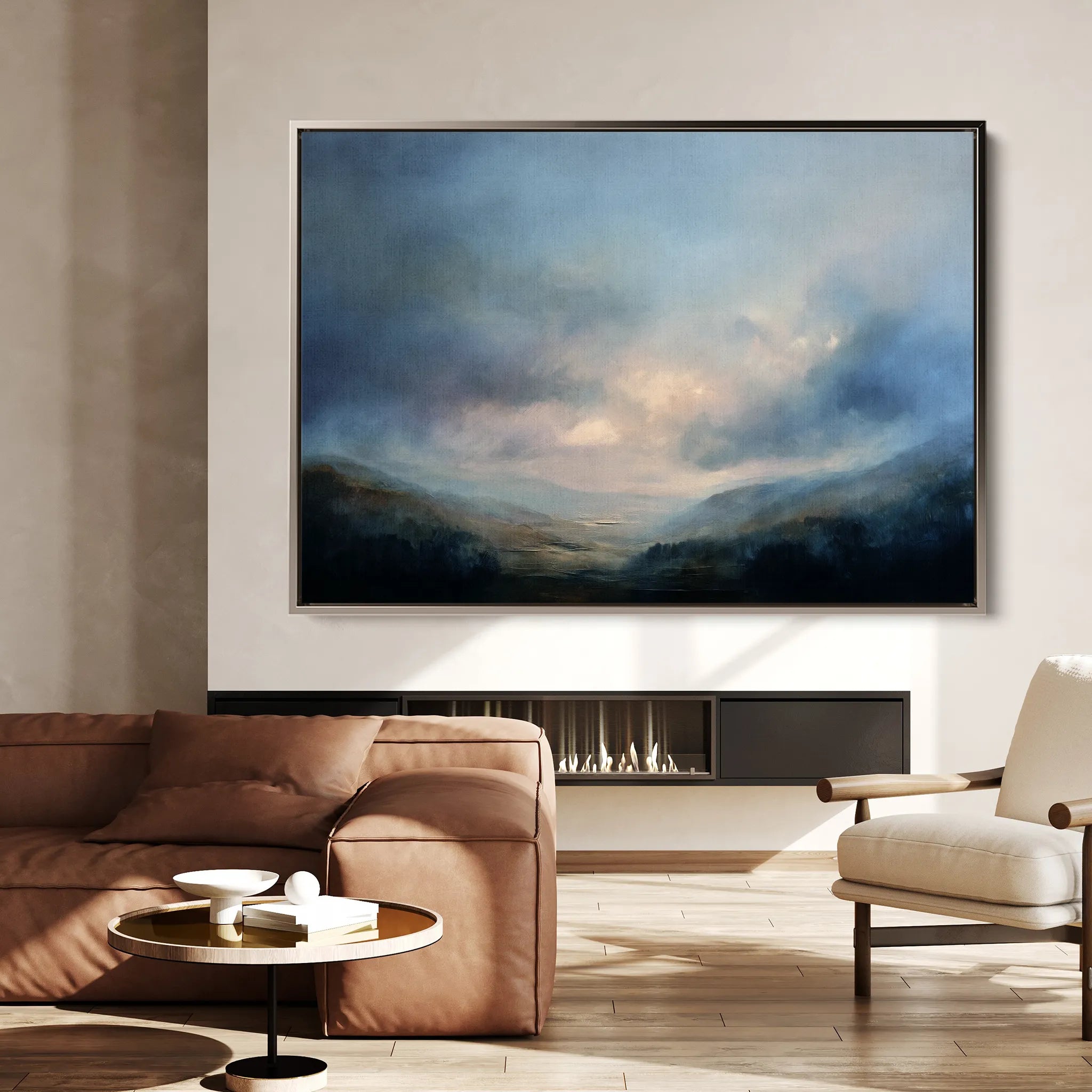 Abstract 1558 Canvas Art 18" x 24" / 45 x 60 cm / Black