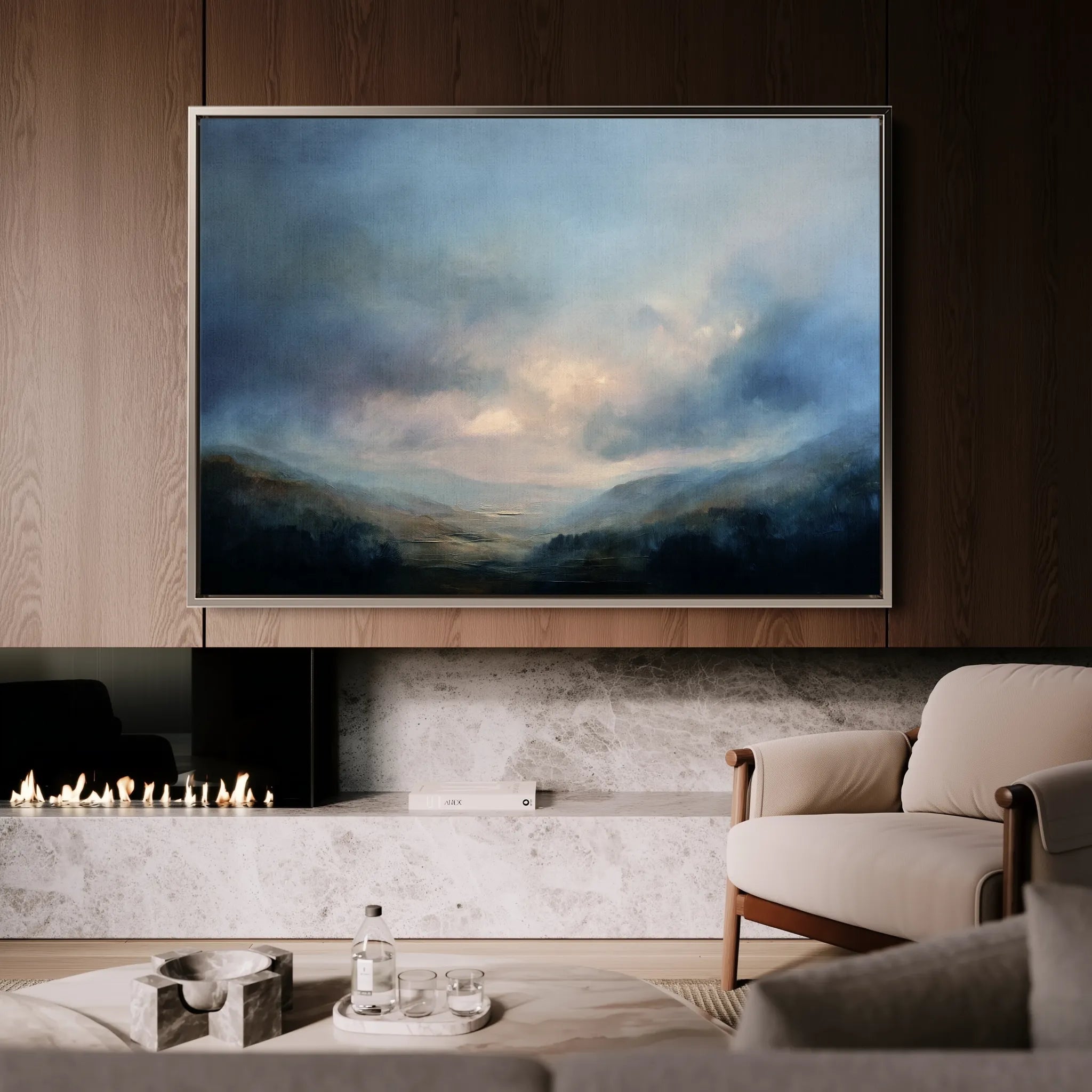 Abstract 1558 Canvas Art 18" x 24" / 45 x 60 cm / Black