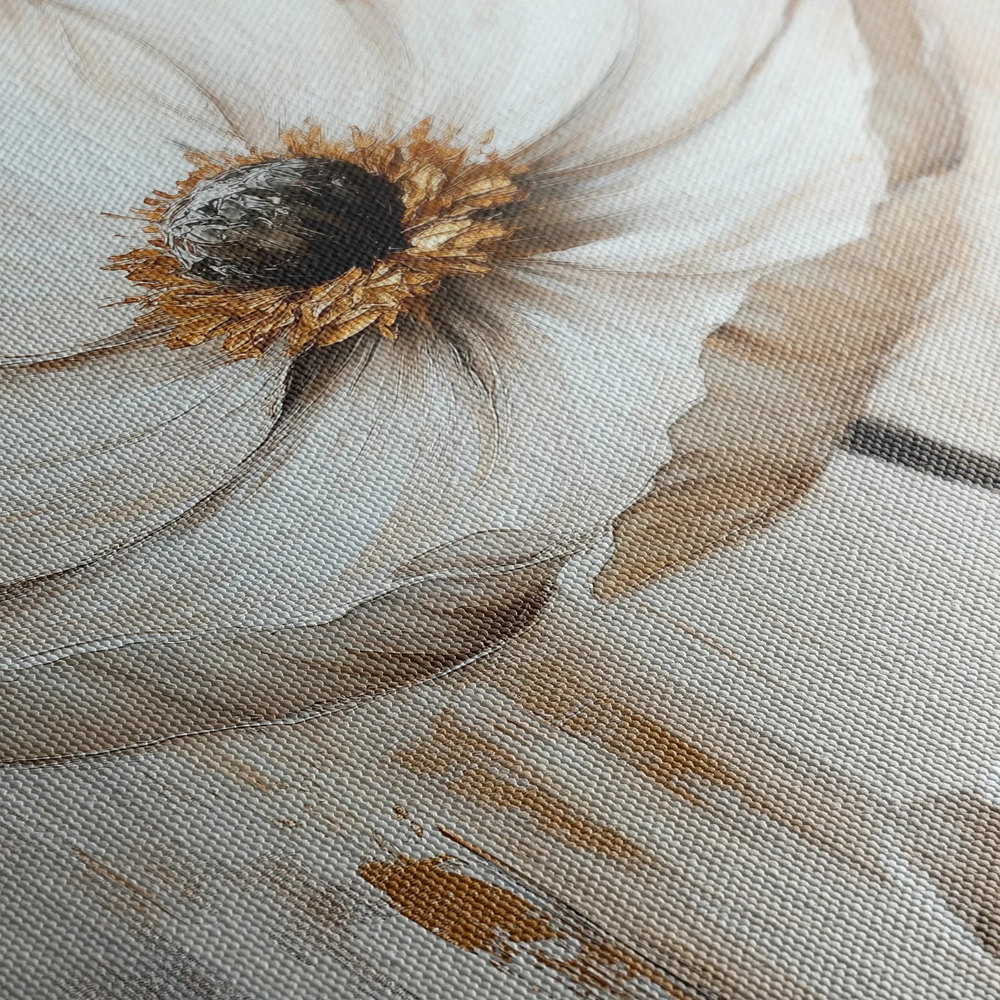 Floral 1559 Canvas Art 18" x 24" / 45 x 60 cm / Black