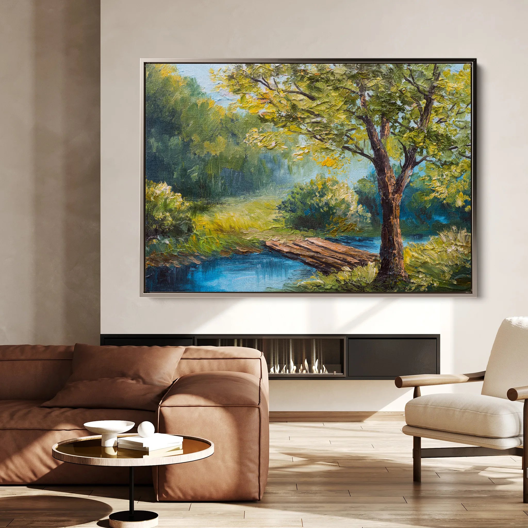 Landscape 156 Canvas Art 18" x 24" / 45 x 60 cm / Black