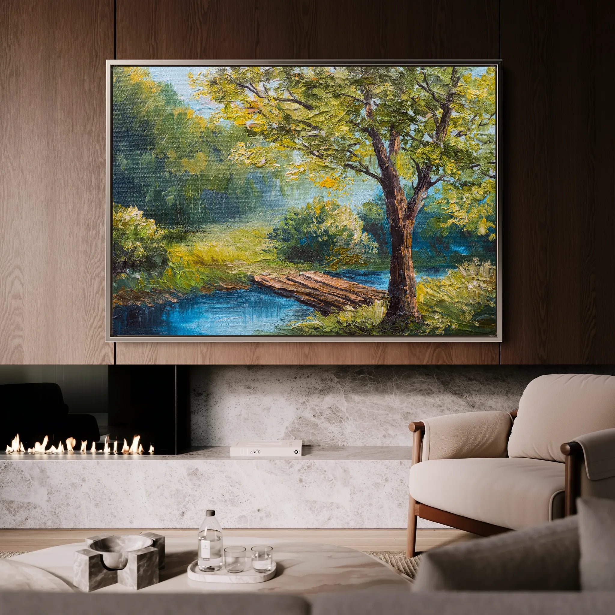 Landscape 156 Canvas Art 18" x 24" / 45 x 60 cm / Black