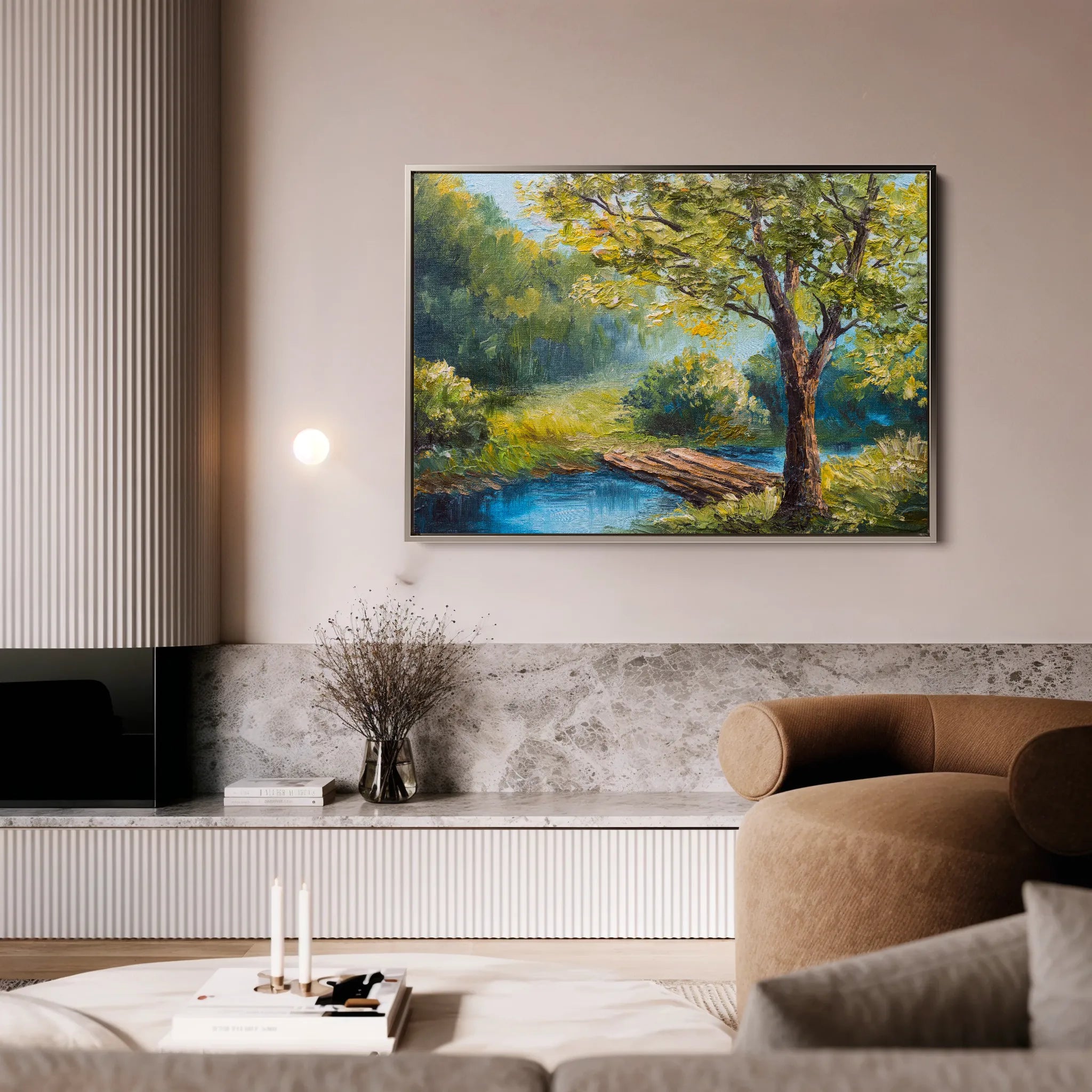 Landscape 156 Canvas Art 18" x 24" / 45 x 60 cm / Black